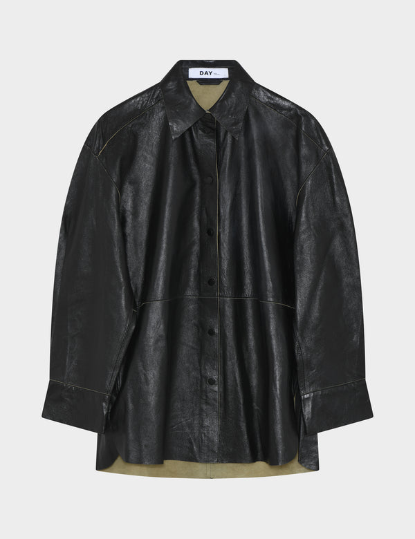 DAY Birger ét Mikkelsen Mio - Soft Leather Polished Shirts & Blouses 190303 BLACK