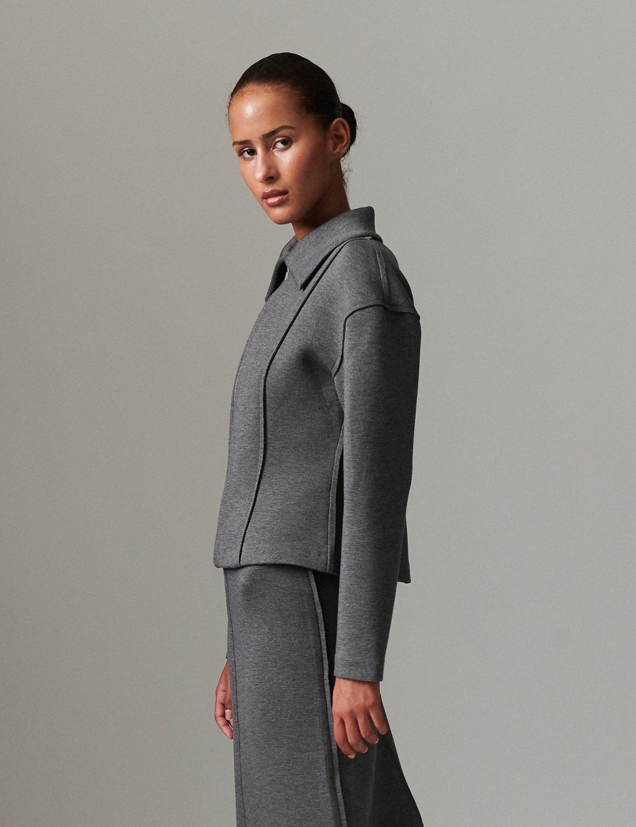 DAY Birger ét Mikkelsen Morena - Scuba Cardigan 500006 MEDIUM GREY MELANGE