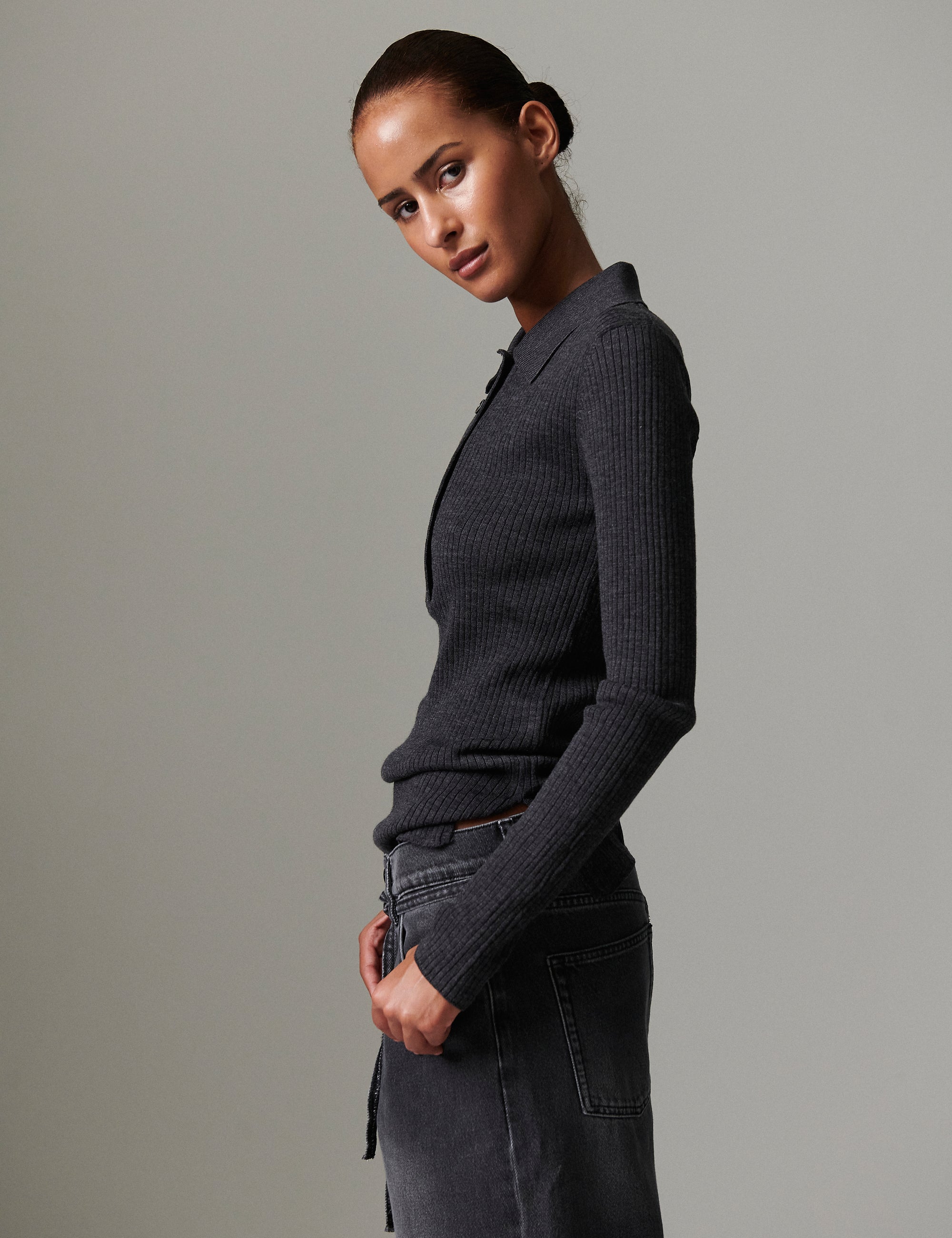 DAY Birger ét Mikkelsen Murphy - Daily elements Sweater 500003 Dark Grey Melange