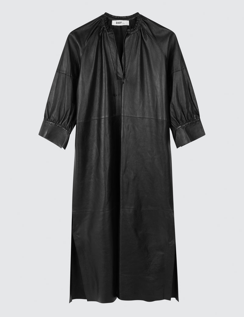 DAY Birger ét Mikkelsen Nella - Soft Leather Dress 190303 BLACK