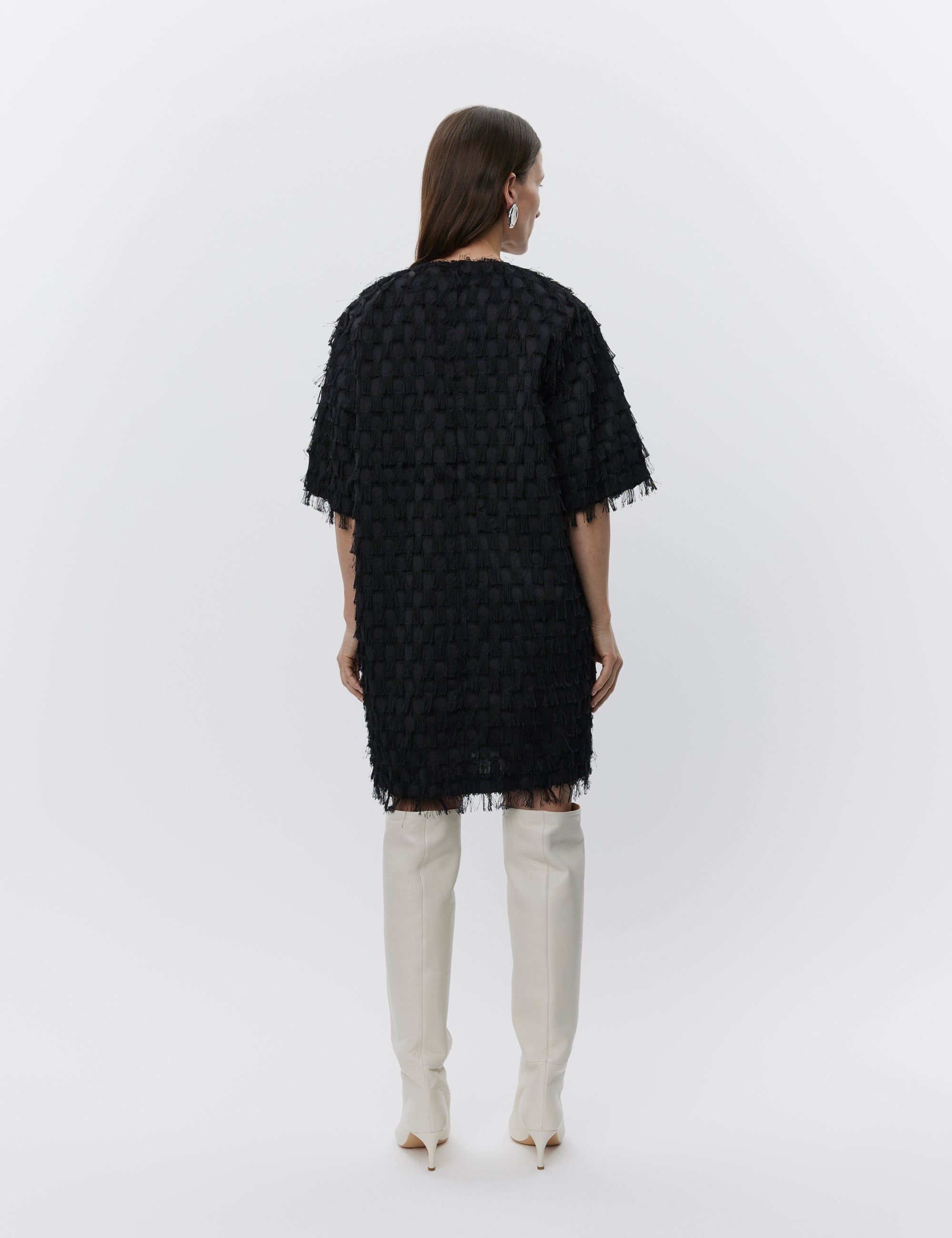 DAY Birger ét Mikkelsen Nori - Abstract Fringes Dress 190303 BLACK