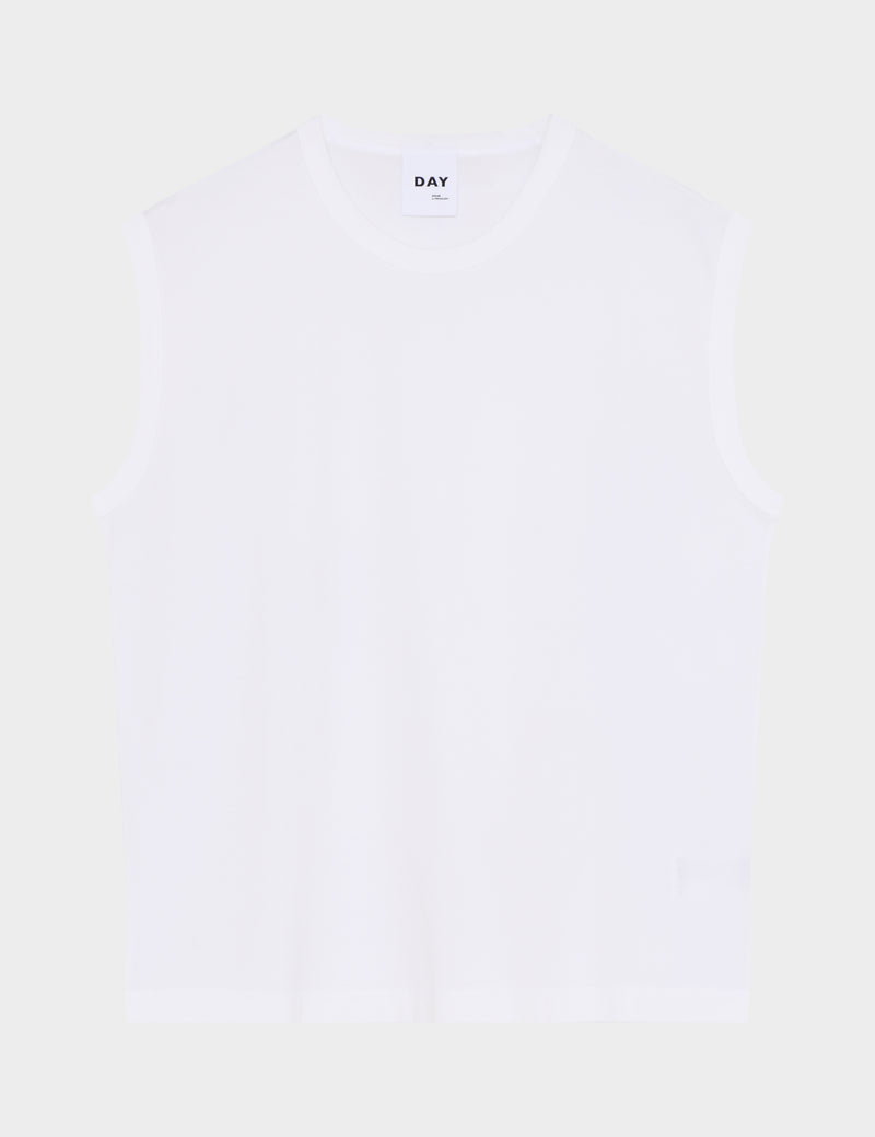 DAY Birger ét Mikkelsen Pedro - Heavy Jersey RD Tops & T-Shirts 110601 BRIGHT WHITE