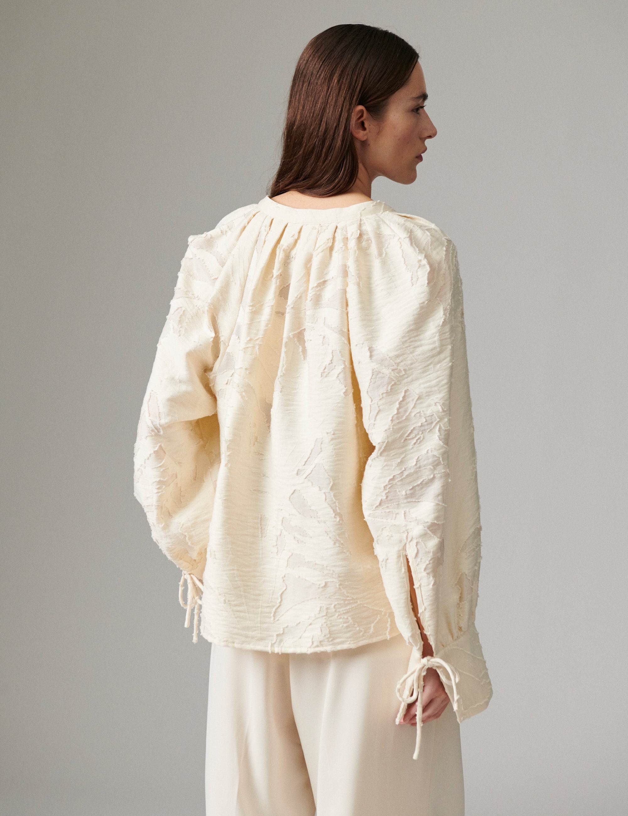 DAY Birger ét Mikkelsen Penka - Raw Jacquard - Bluse Bluse 110605 Jet Stream