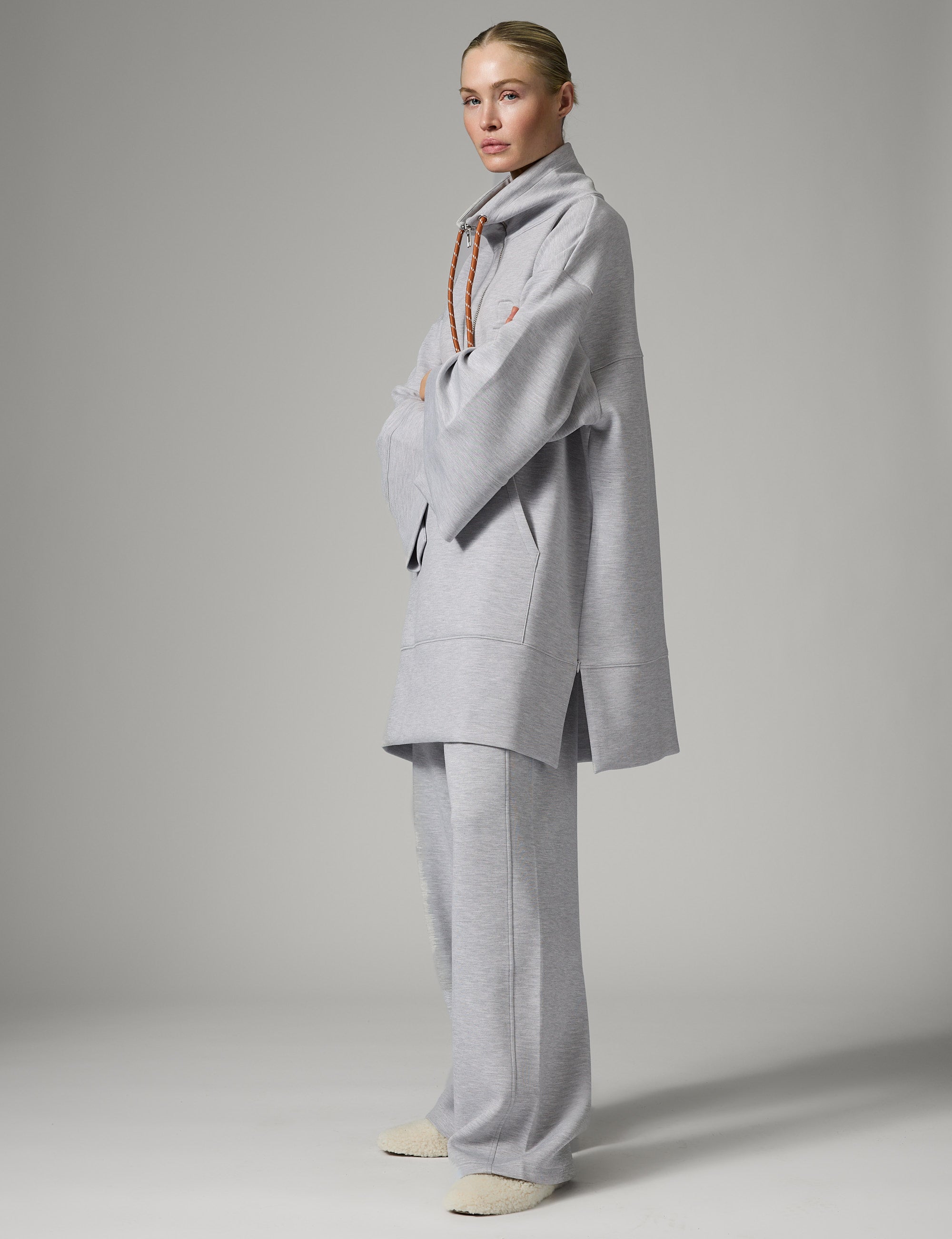 DAY Birger ét Mikkelsen Perry - Scuba Cardigan 500056 Grey Melange