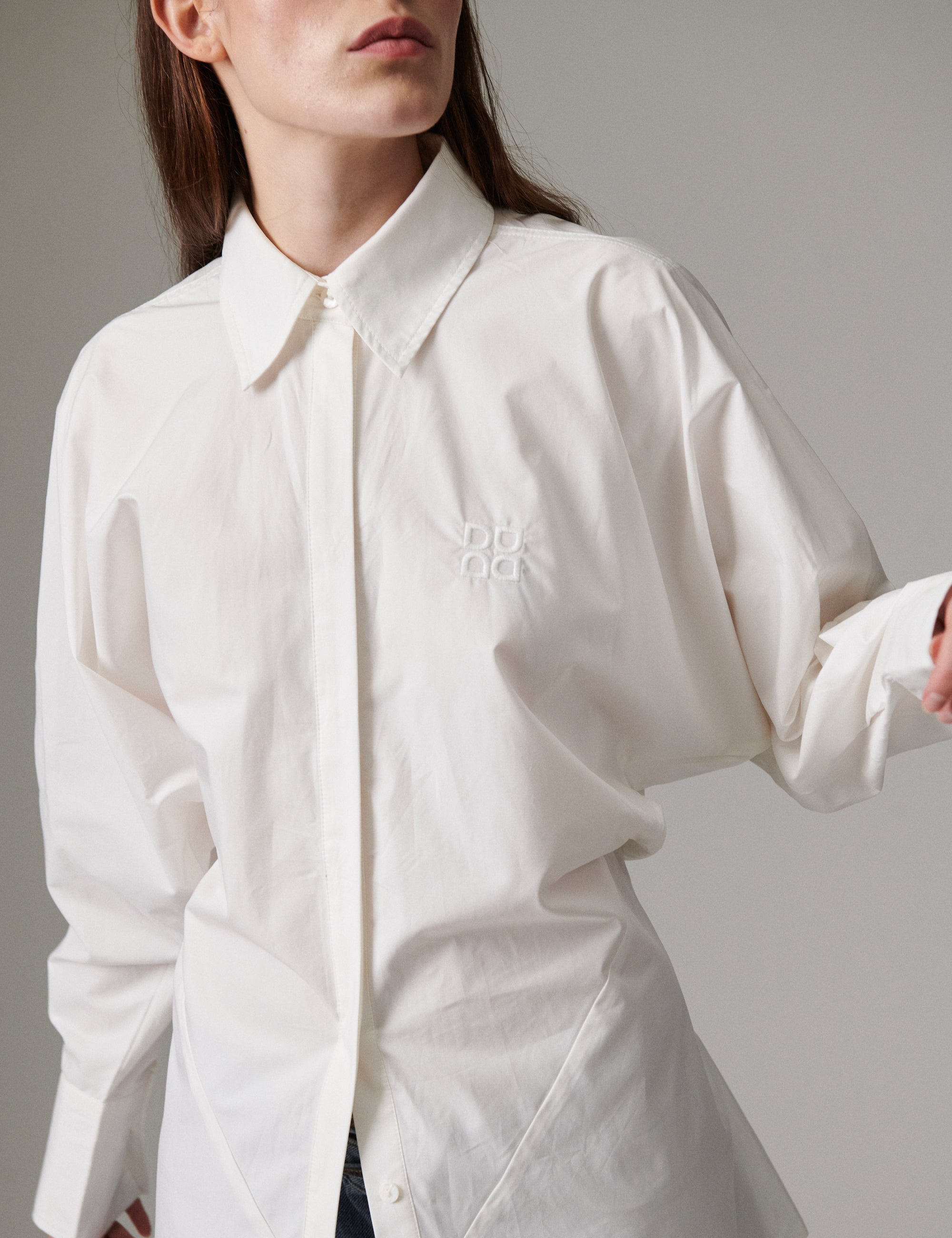DAY Birger ét Mikkelsen Pixie - Poplina - Skjorte Bluse 114001 Brilliant White