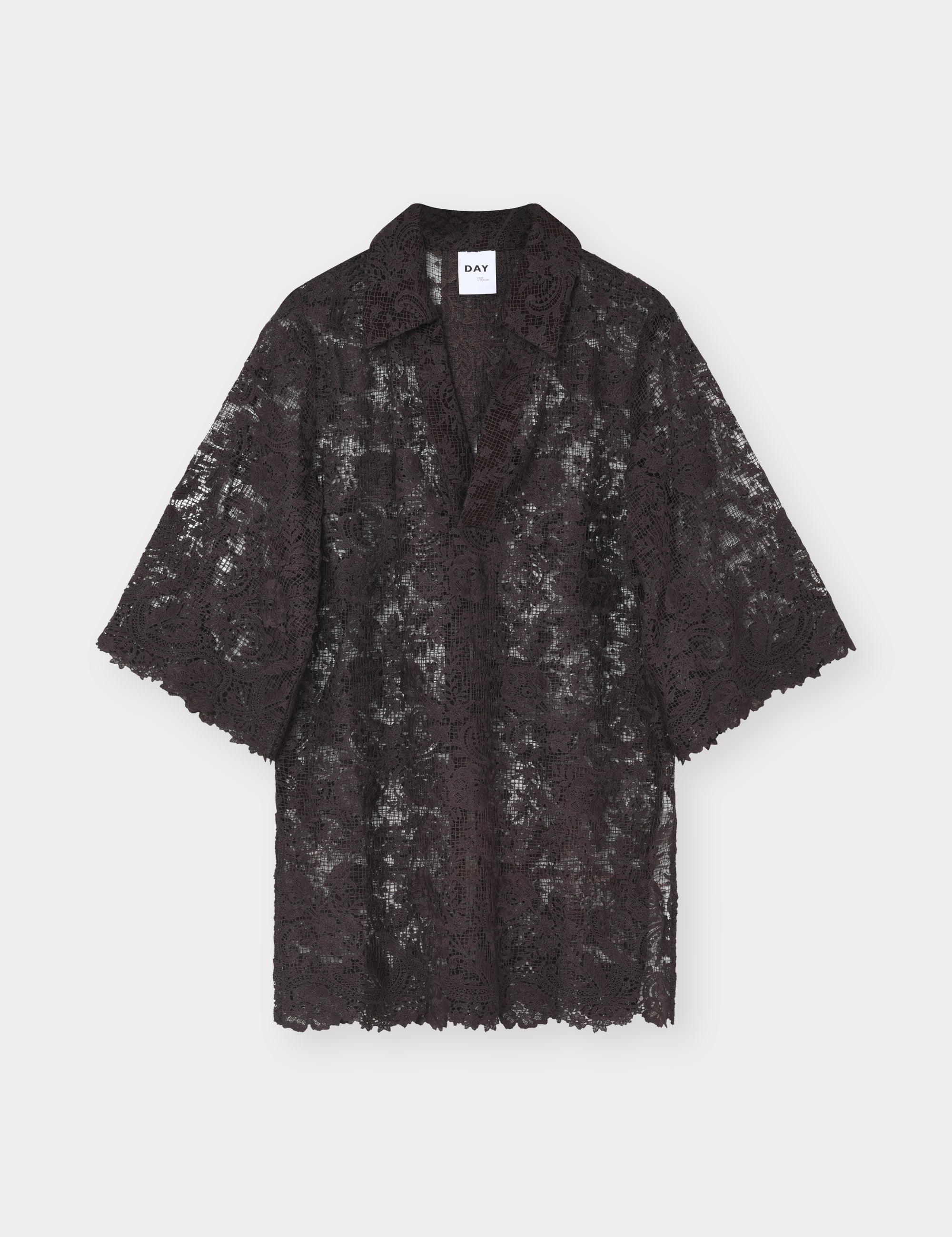 DAY Birger ét Mikkelsen Prima - Day Crochet - Tunic Tunika 190915 Coffee Bean