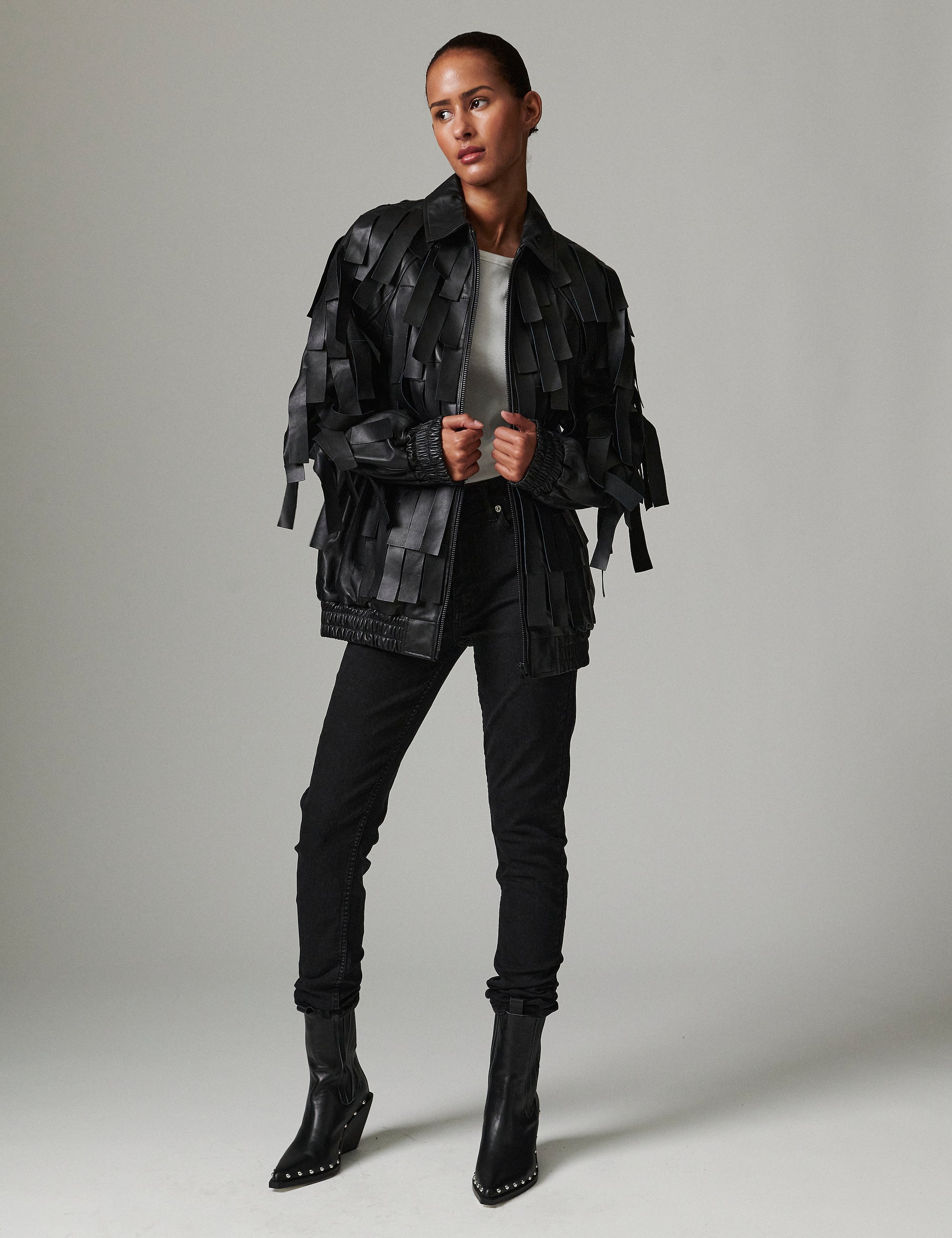 DAY Birger ét Mikkelsen Rafia - Soft Lamb Leather - Jakke Jakke 190303 Black
