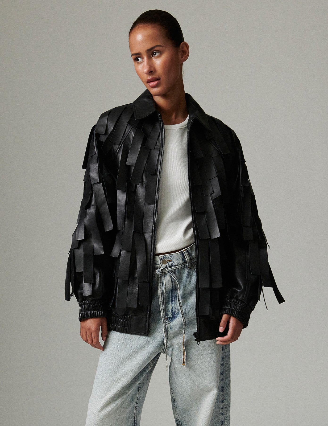 DAY Birger ét Mikkelsen Rafia - Soft Lamb Leather Jakke 190303 Black