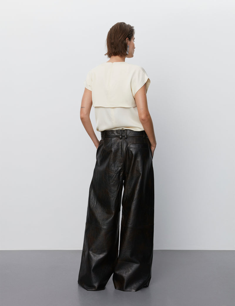 DAY Birger ét Mikkelsen Ricardo - Sleek Leather Pants 191102 Licorice