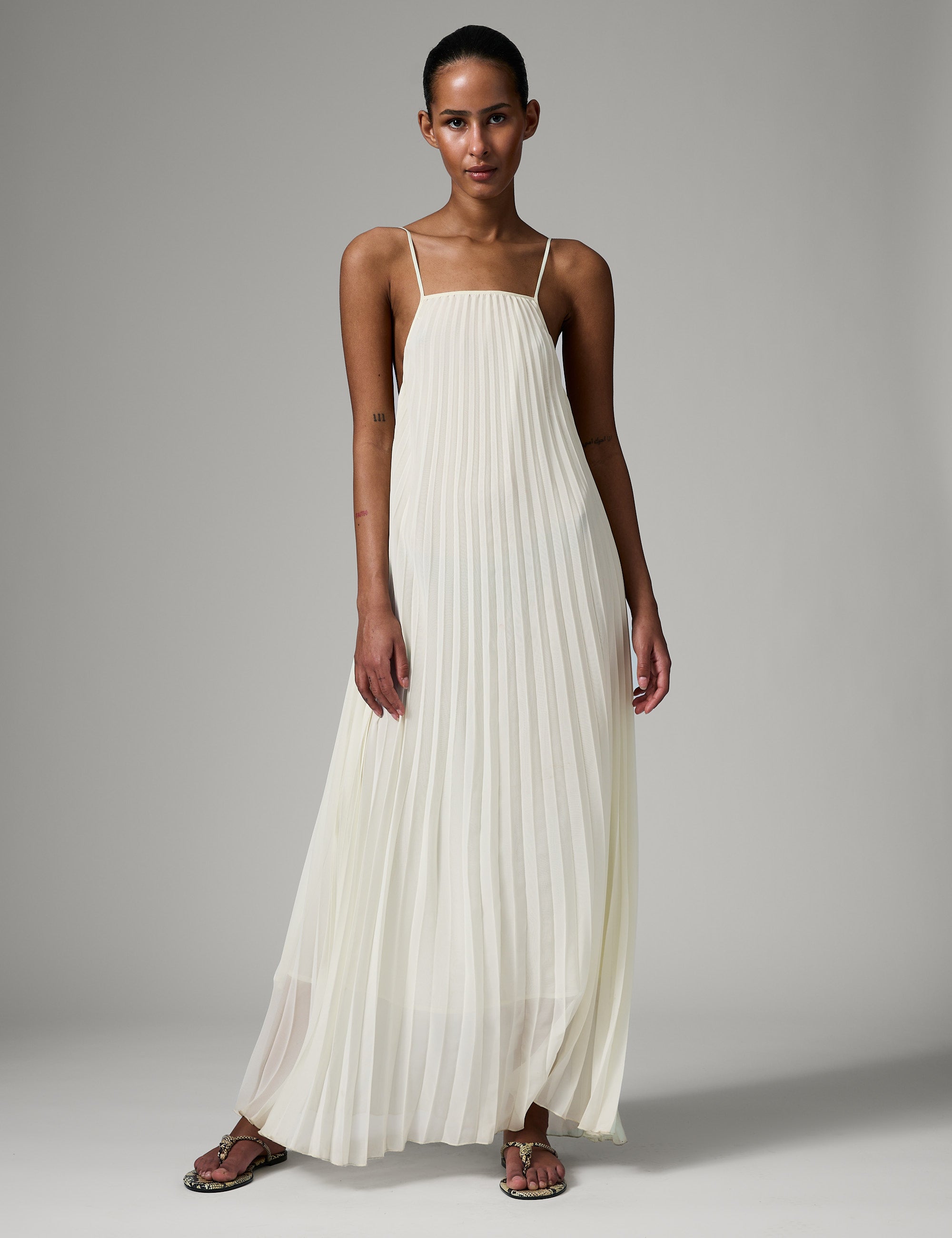 DAY Birger ét Mikkelsen Rona - Chiffon Plisse Kjole 110605 Jet Stream