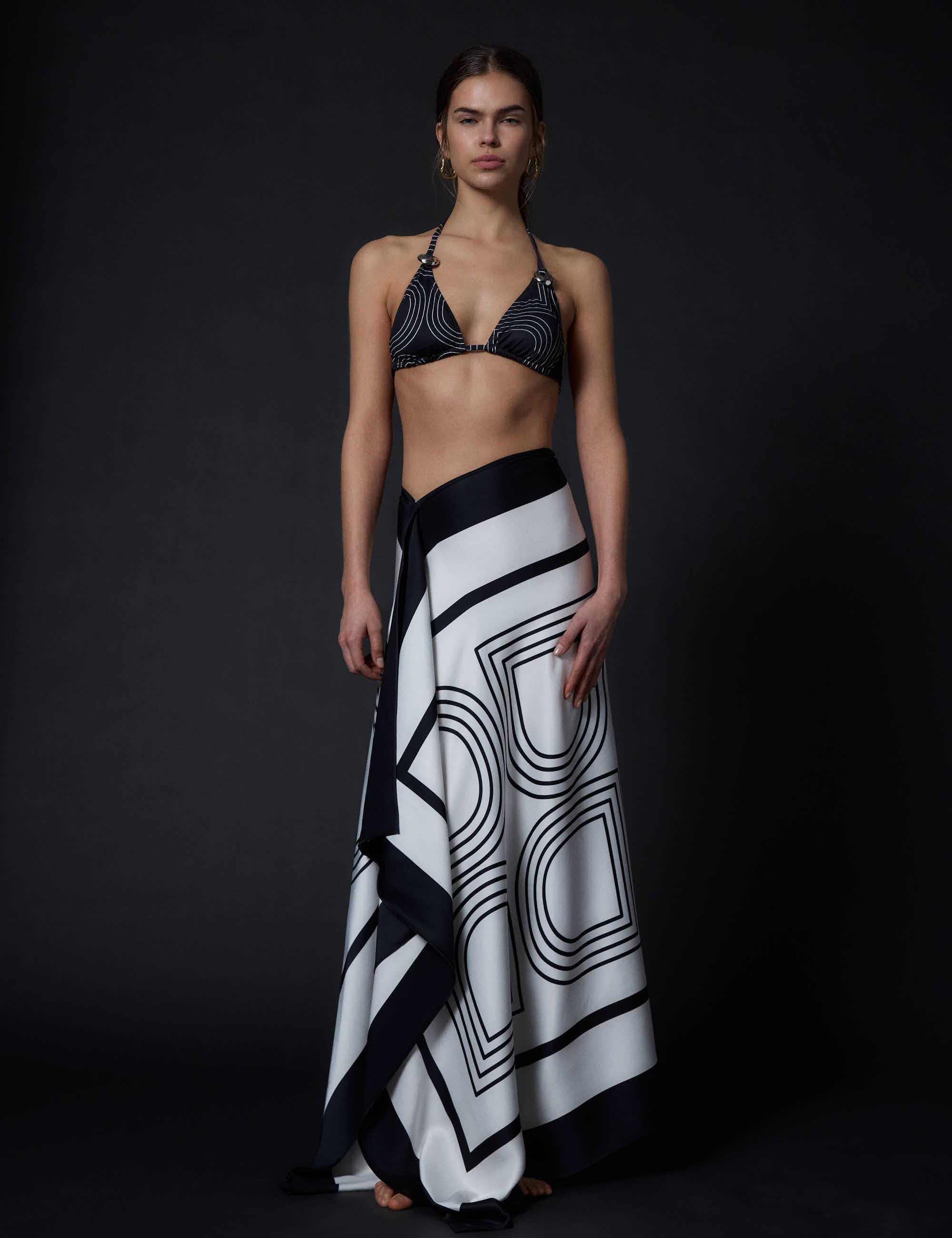 DAY Birger ét Mikkelsen SARY- FLUID VISCOSE Tørklæde 190303 Black