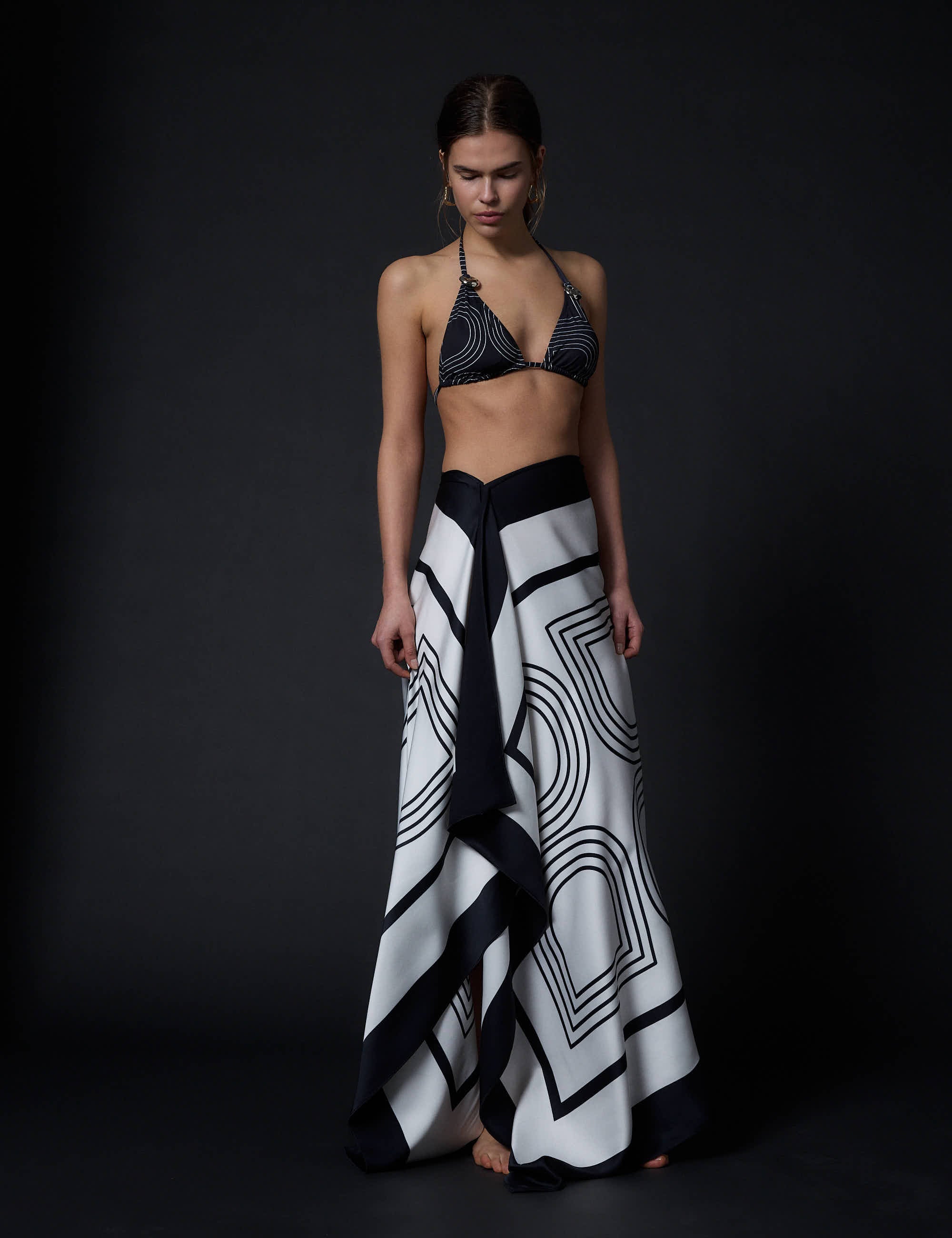 DAY Birger ét Mikkelsen SARY- FLUID VISCOSE Tørklæde 190303 Black