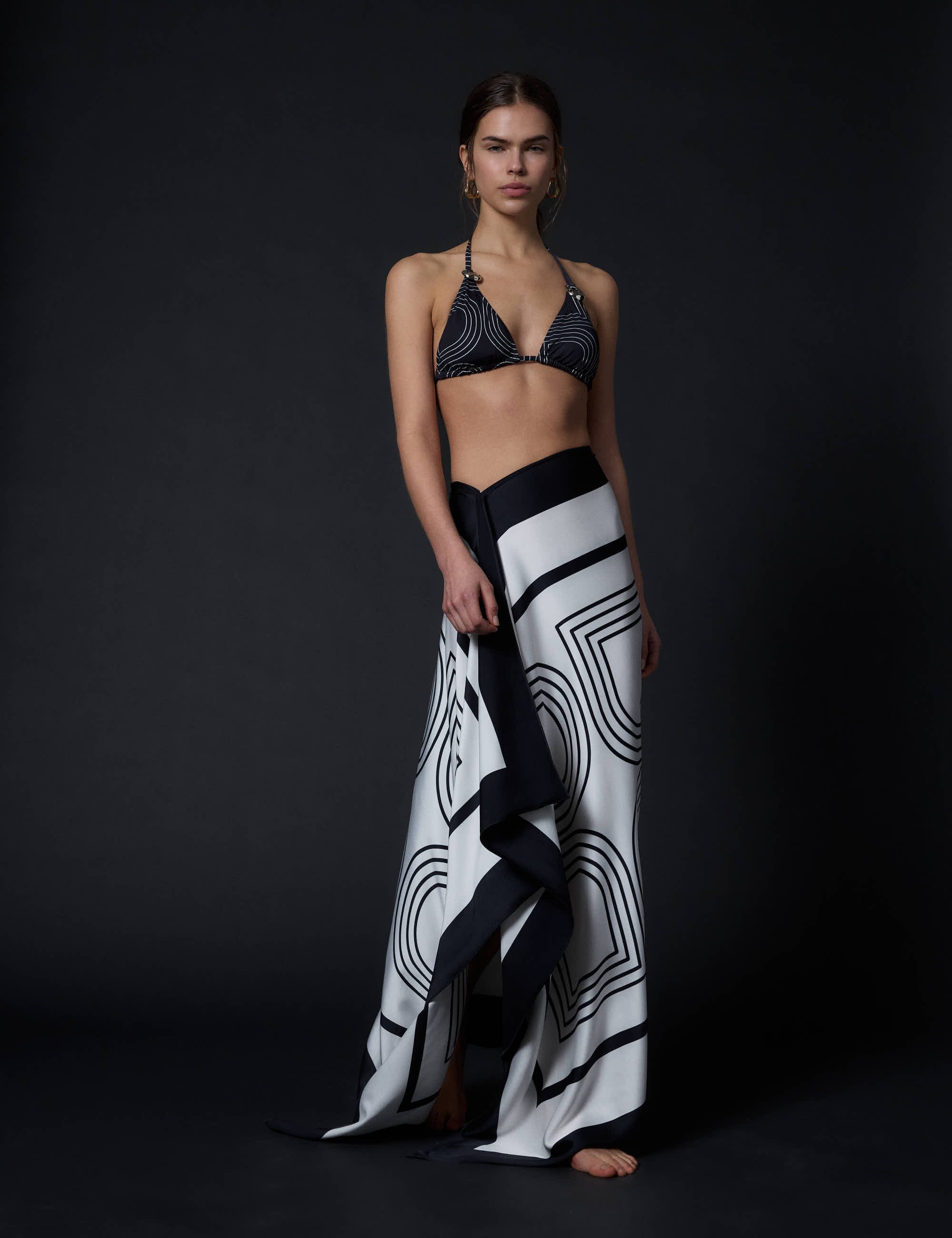 DAY Birger ét Mikkelsen SARY- FLUID VISCOSE Tørklæde 190303 Black