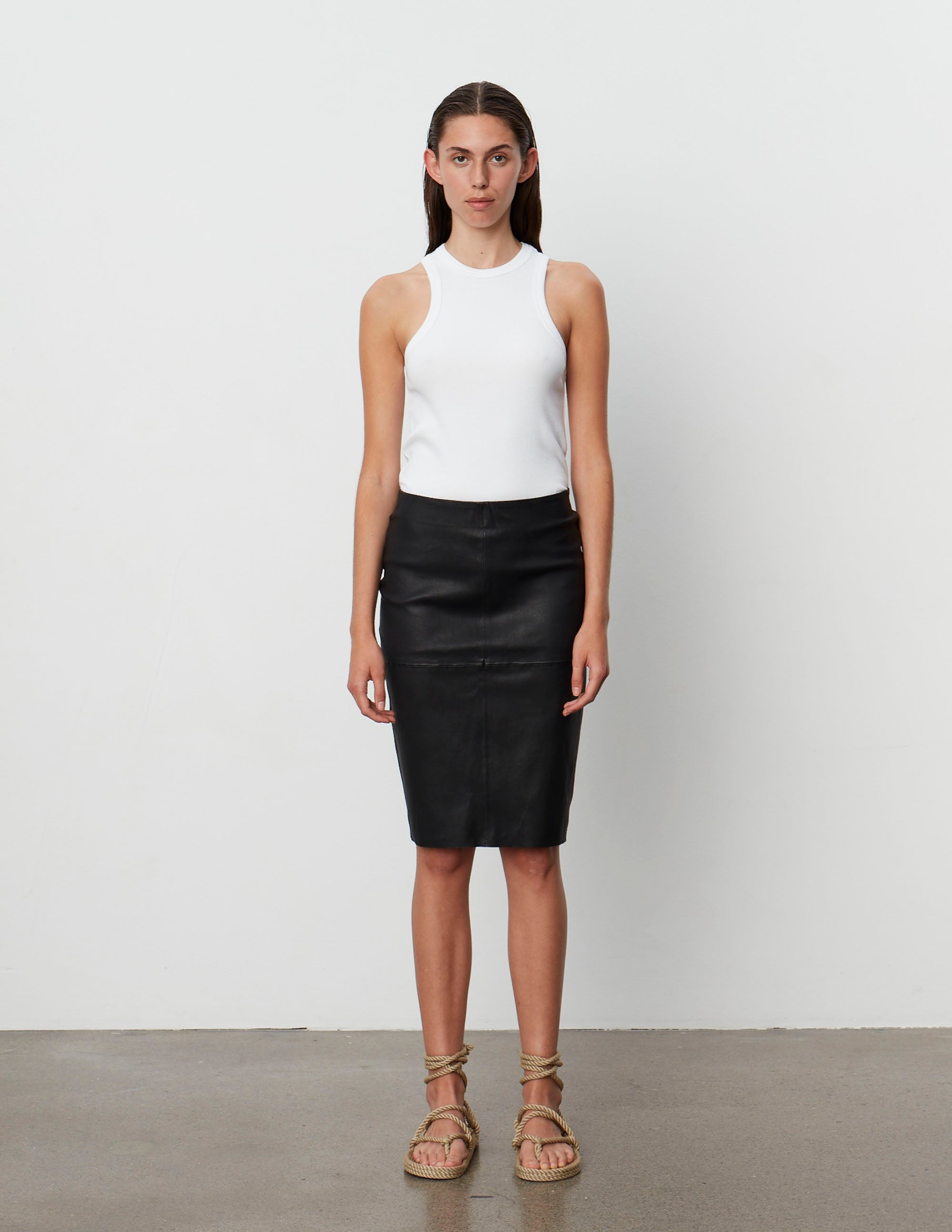 DAY Birger ét Mikkelsen Sadie - Lamb Stretch Skirt 190303 BLACK