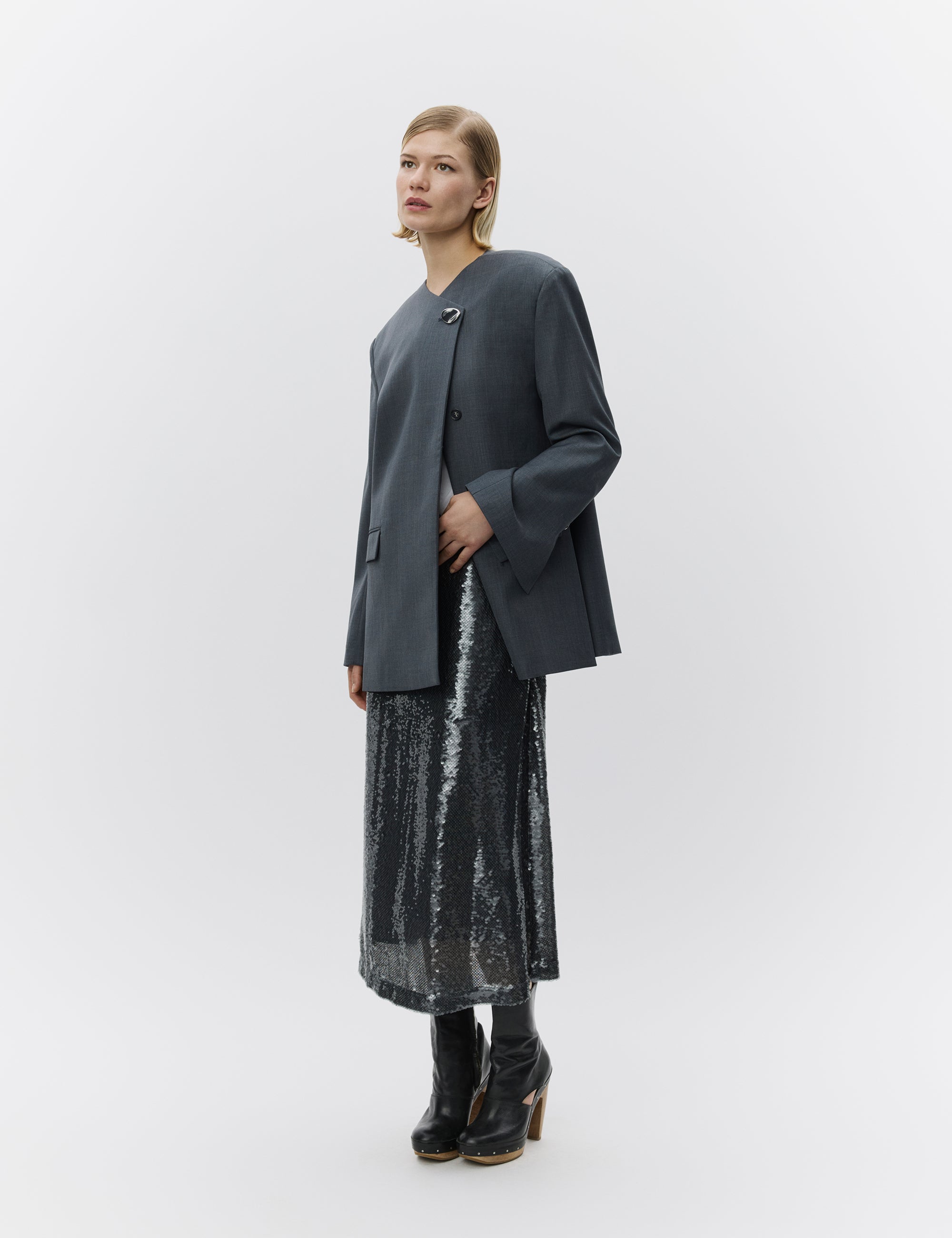 DAY Birger ét Mikkelsen Sarit - Sequins Skirt 500091 SILVER MIX