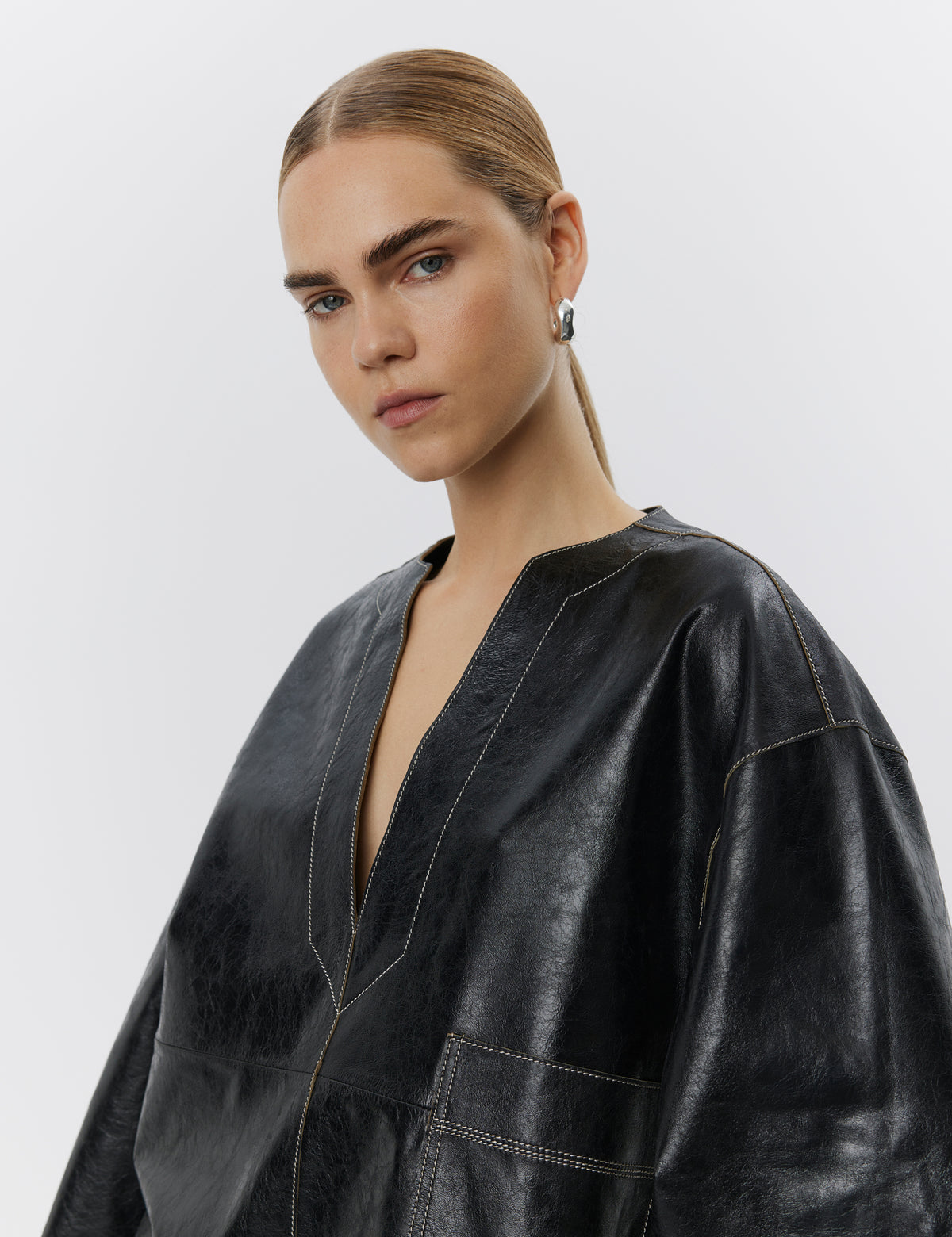 DAY Birger ét Mikkelsen Shae - Polished Leather Shirts & Blouses 190303 Black