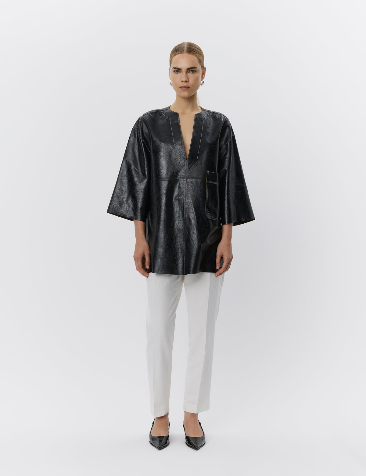 DAY Birger ét Mikkelsen Shae - Polished Leather Shirts & Blouses 190303 Black