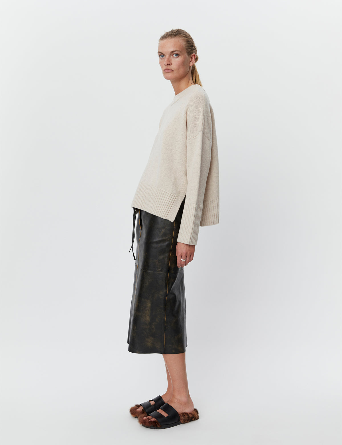 DAY Birger ét Mikkelsen Sherry - Soft Lamb Sweater 500002 CREME MELANGE