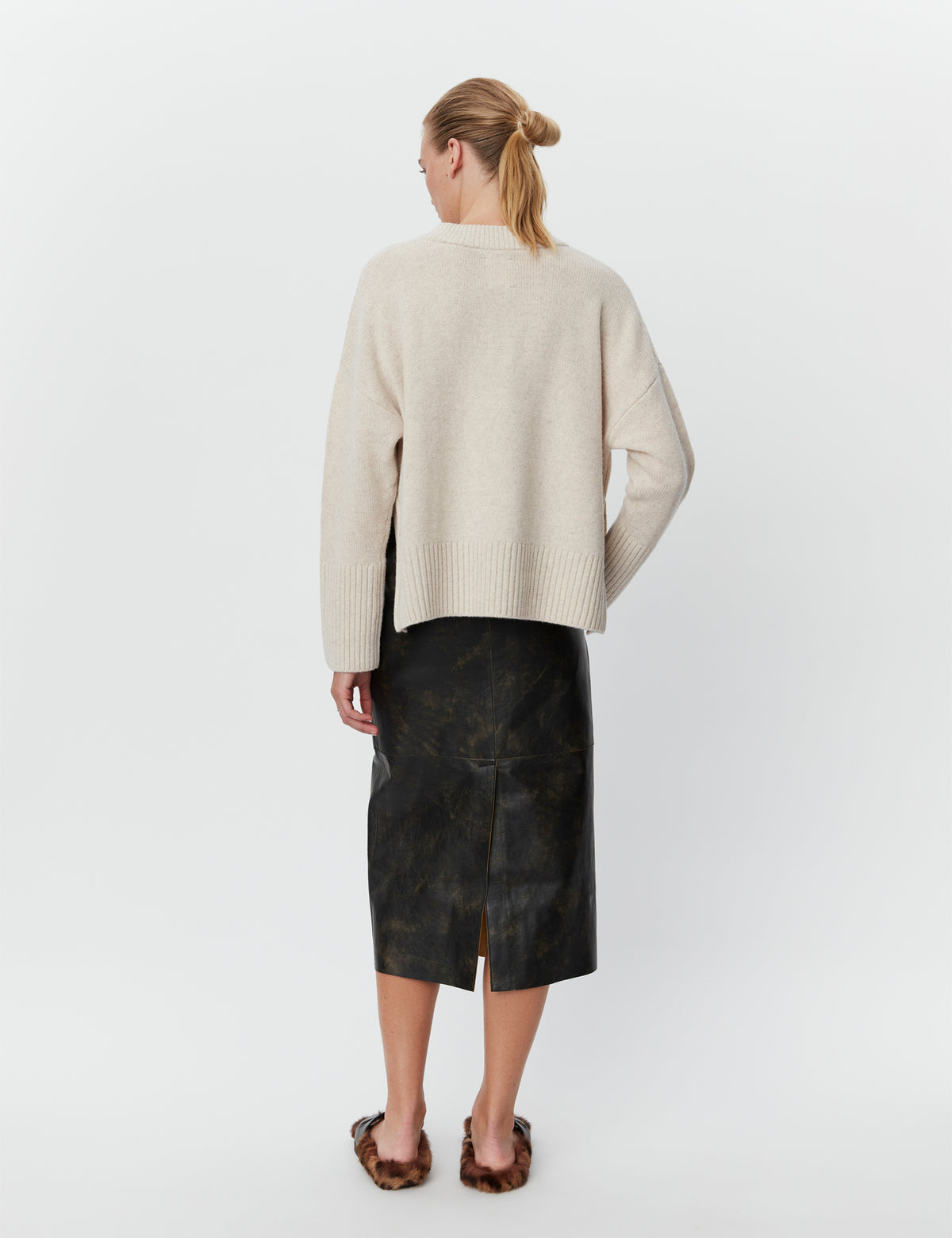 DAY Birger ét Mikkelsen Sherry - Soft Lamb Sweater 500002 CREME MELANGE