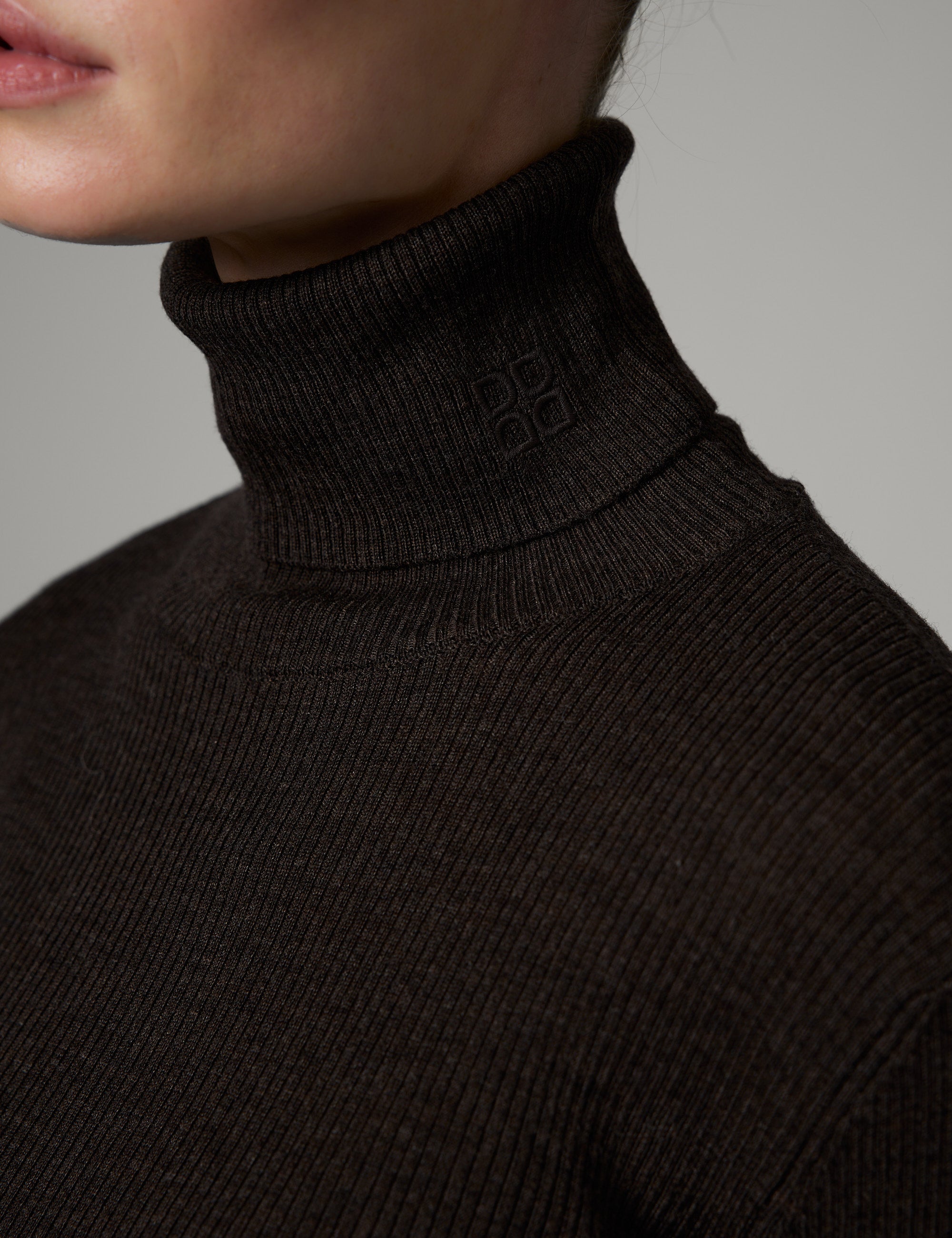 DAY Birger ét Mikkelsen Sierra - Daily Elements - Pullover Sweater 500116 DARK BROWN MELANGE