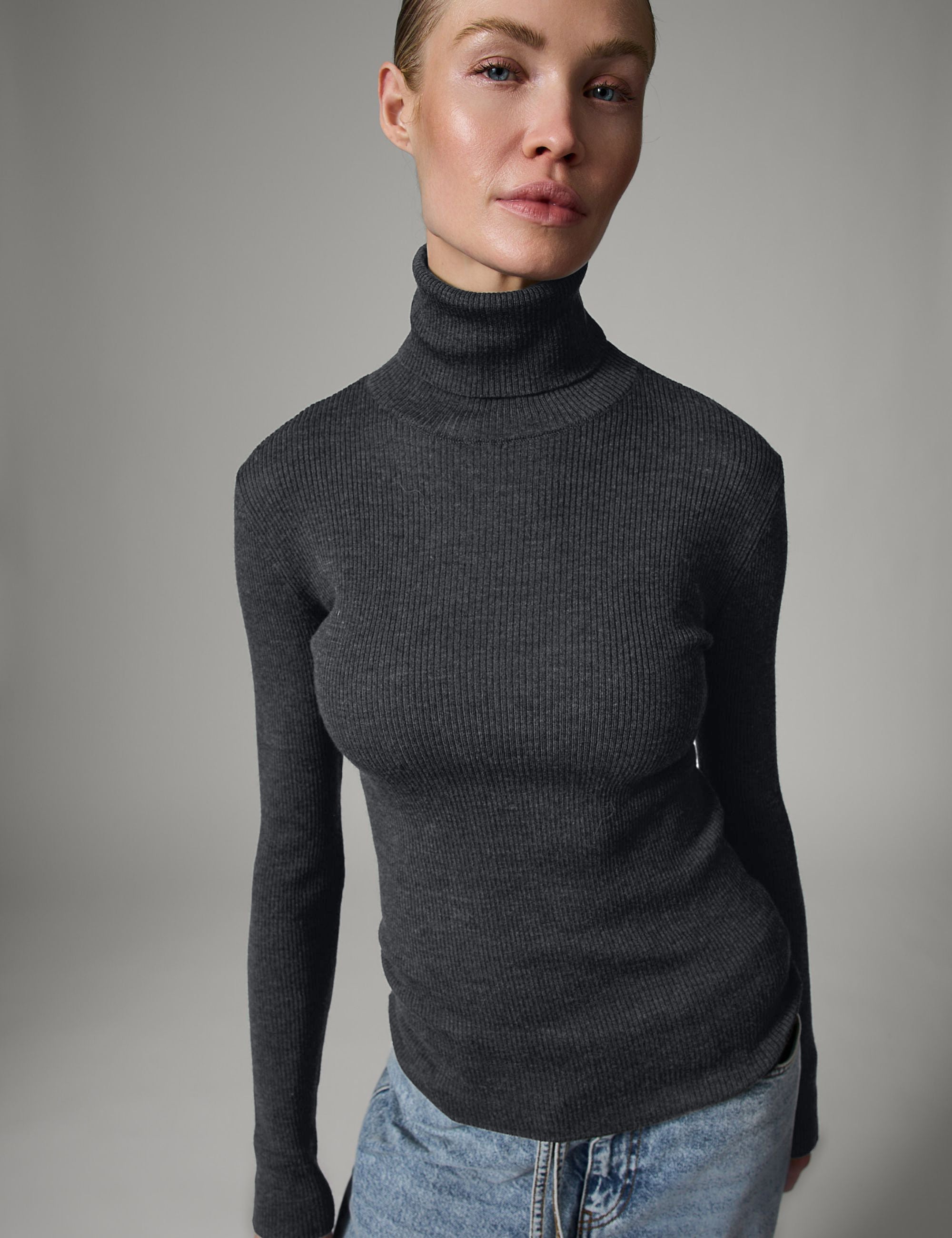 DAY Birger ét Mikkelsen Sierra - Daily Elements - Pullover Sweater 500003 Dark Grey Melange
