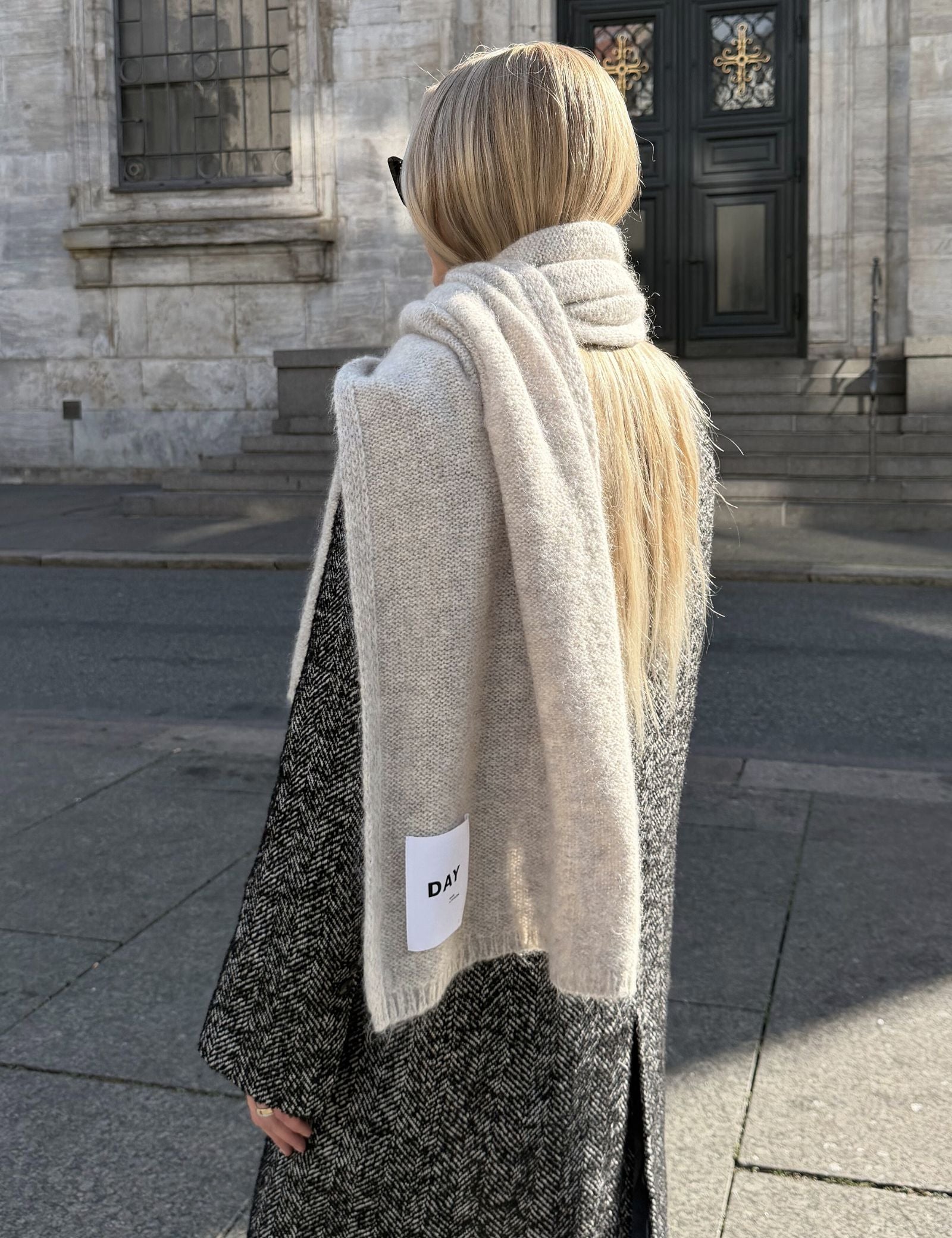 DAY Birger ét Mikkelsen Sine - Soft Mohair Scarves 500036 LIGHT GREY MELANGE