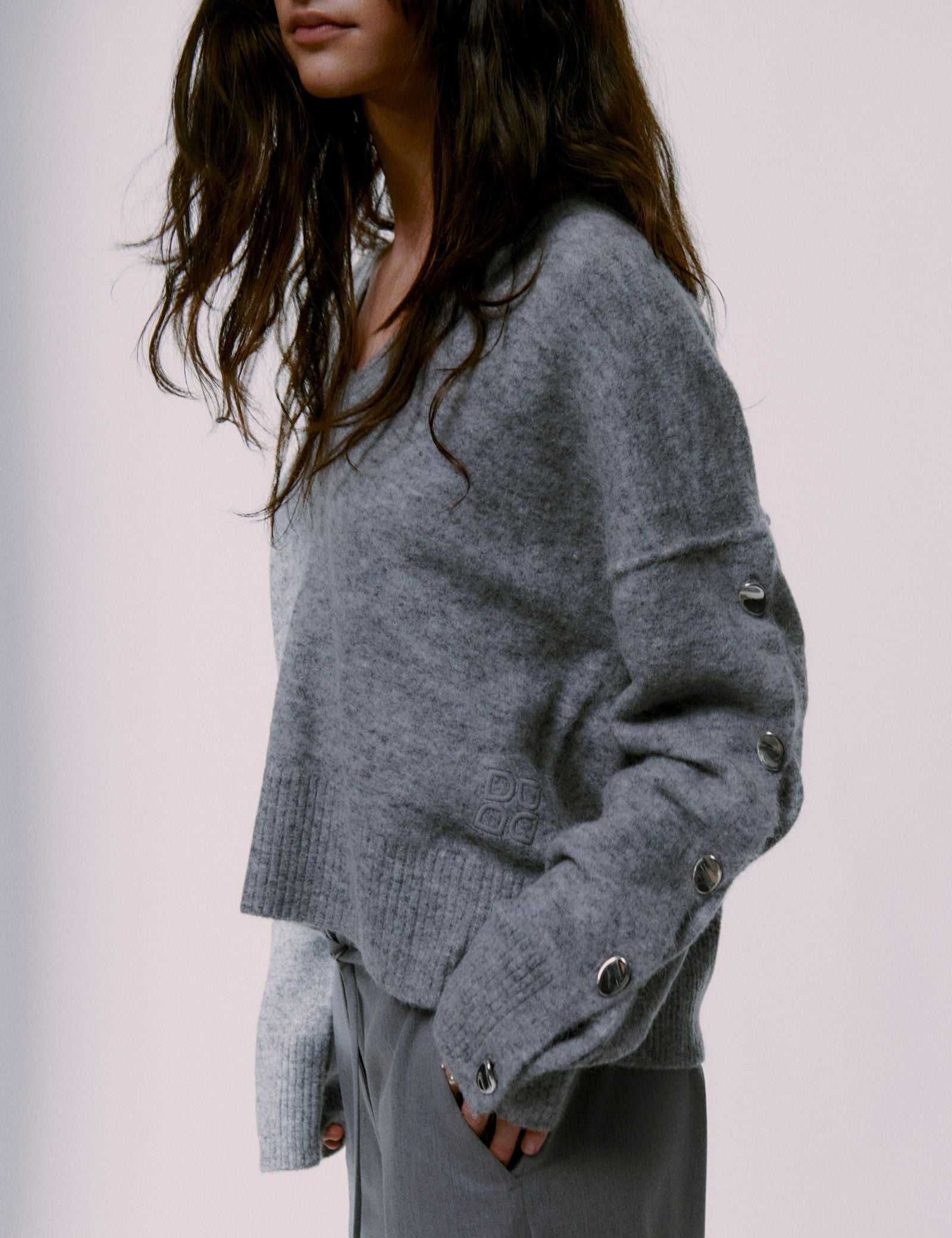 DAY Birger ét Mikkelsen Solange - Cozy Days Sweater 500056 GREY MELANGE