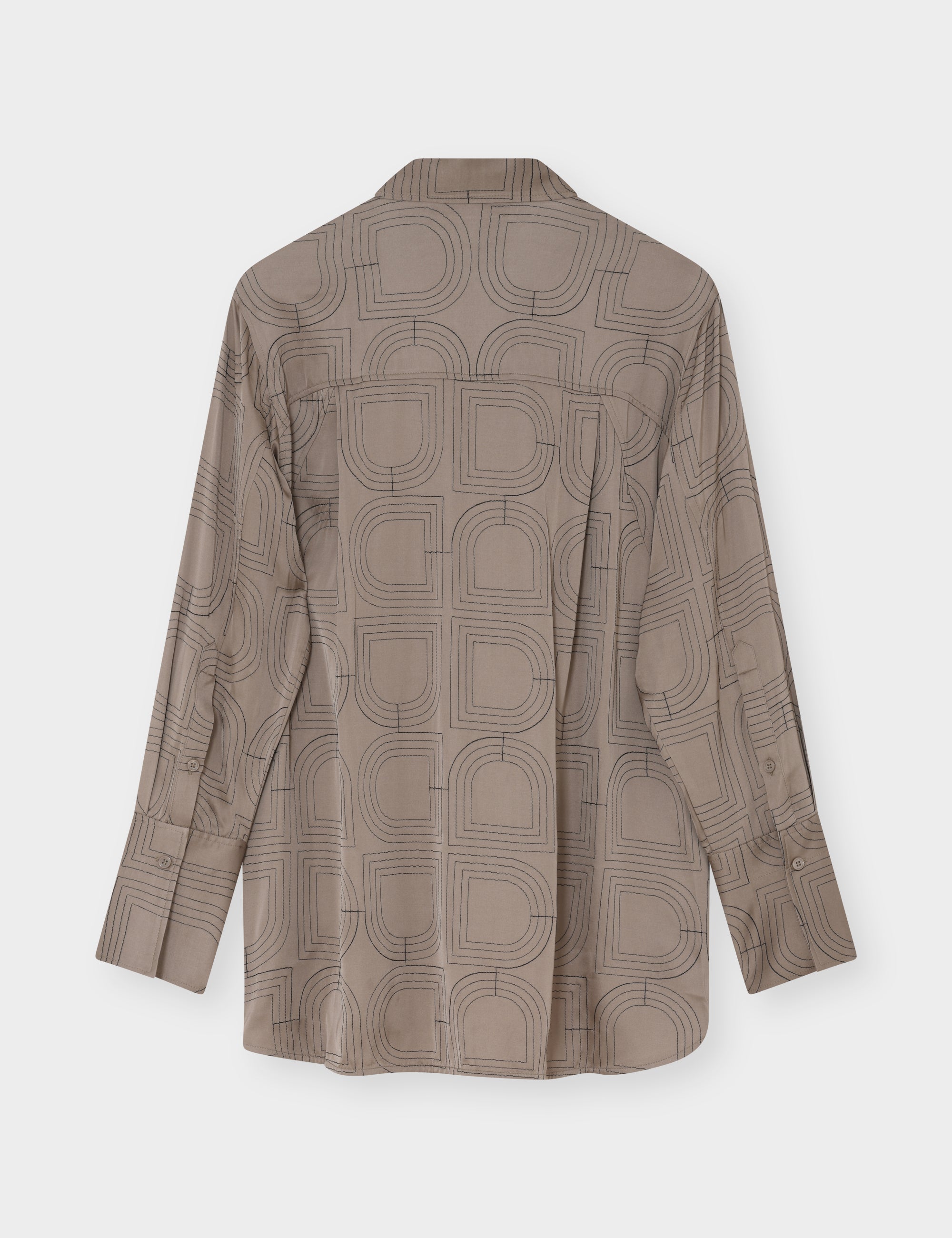 DAY Birger ét Mikkelsen Stella- Fluid Viscose Stitch - Skjorte Bluse 181112 Walnut