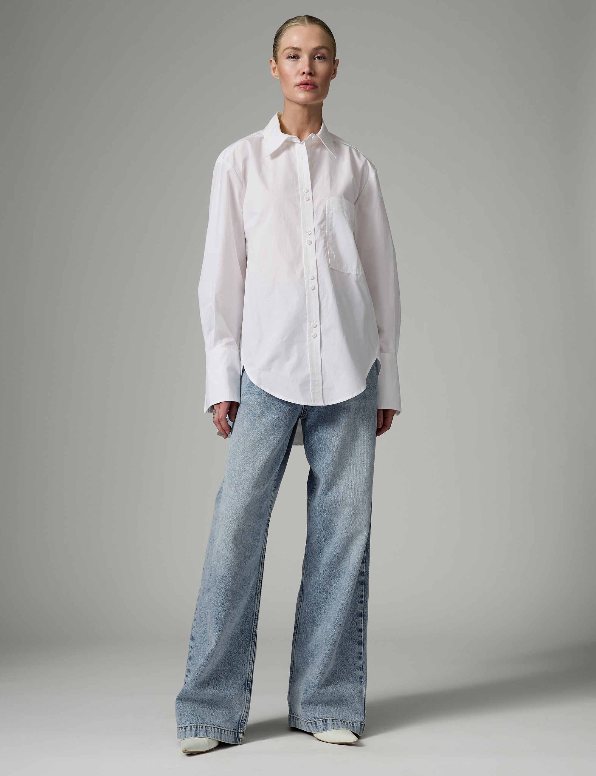 DAY Birger ét Mikkelsen Stella Pocket- Poplina - Skjorte Bluse 110601 Bright White