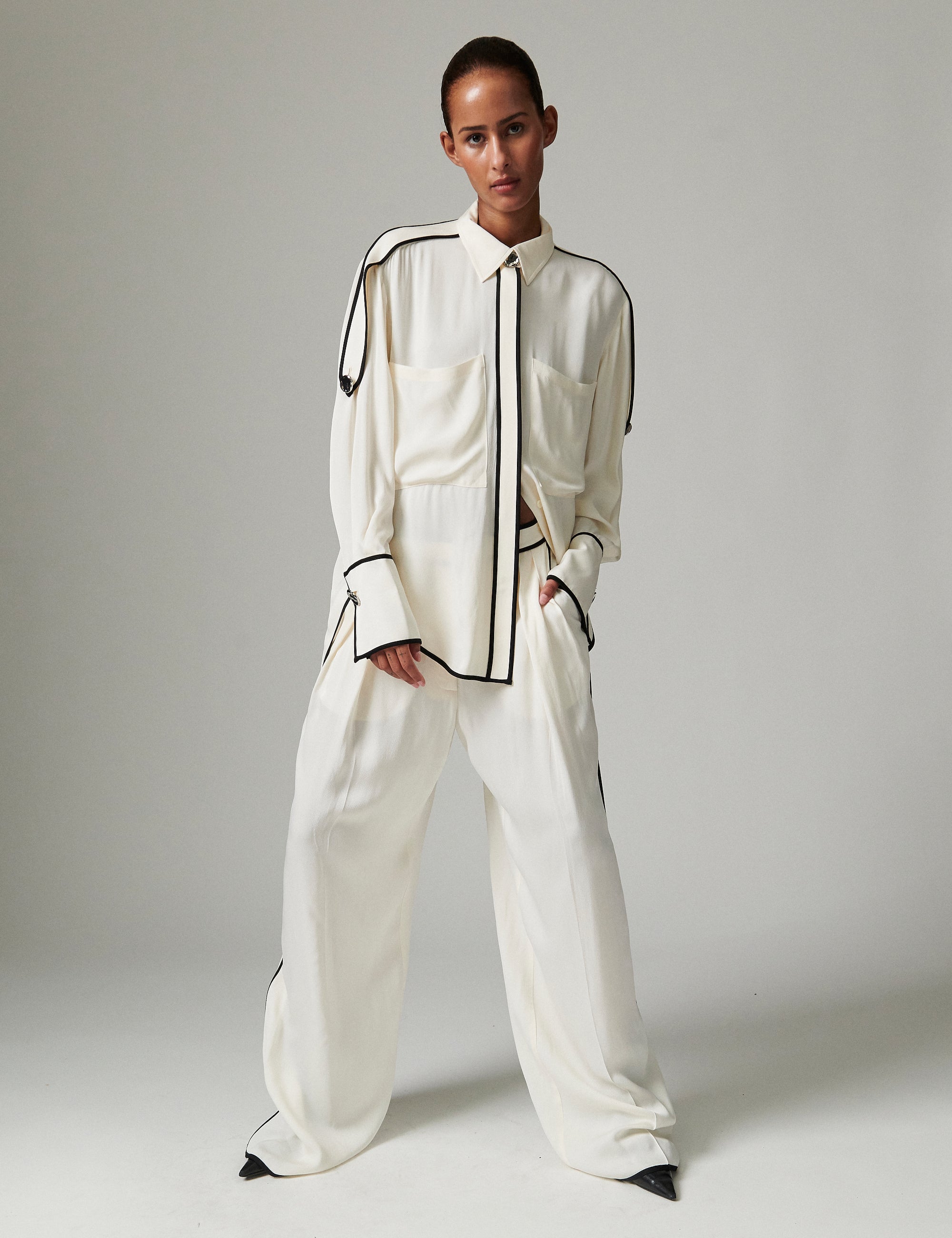 DAY Birger ét Mikkelsen Stello - Matte Crepe Shirts & Blouses 110605 JET STREAM