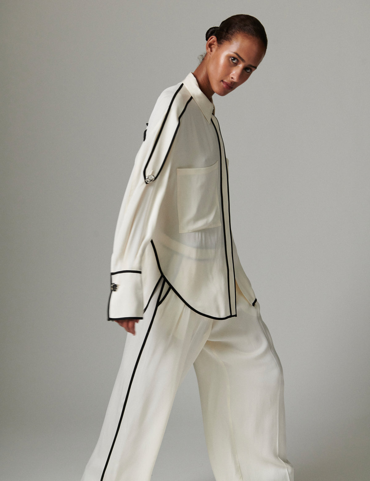DAY Birger ét Mikkelsen Stello - Matte Crepe - Skjorte Shirts & Blouses 110605 Jet Stream
