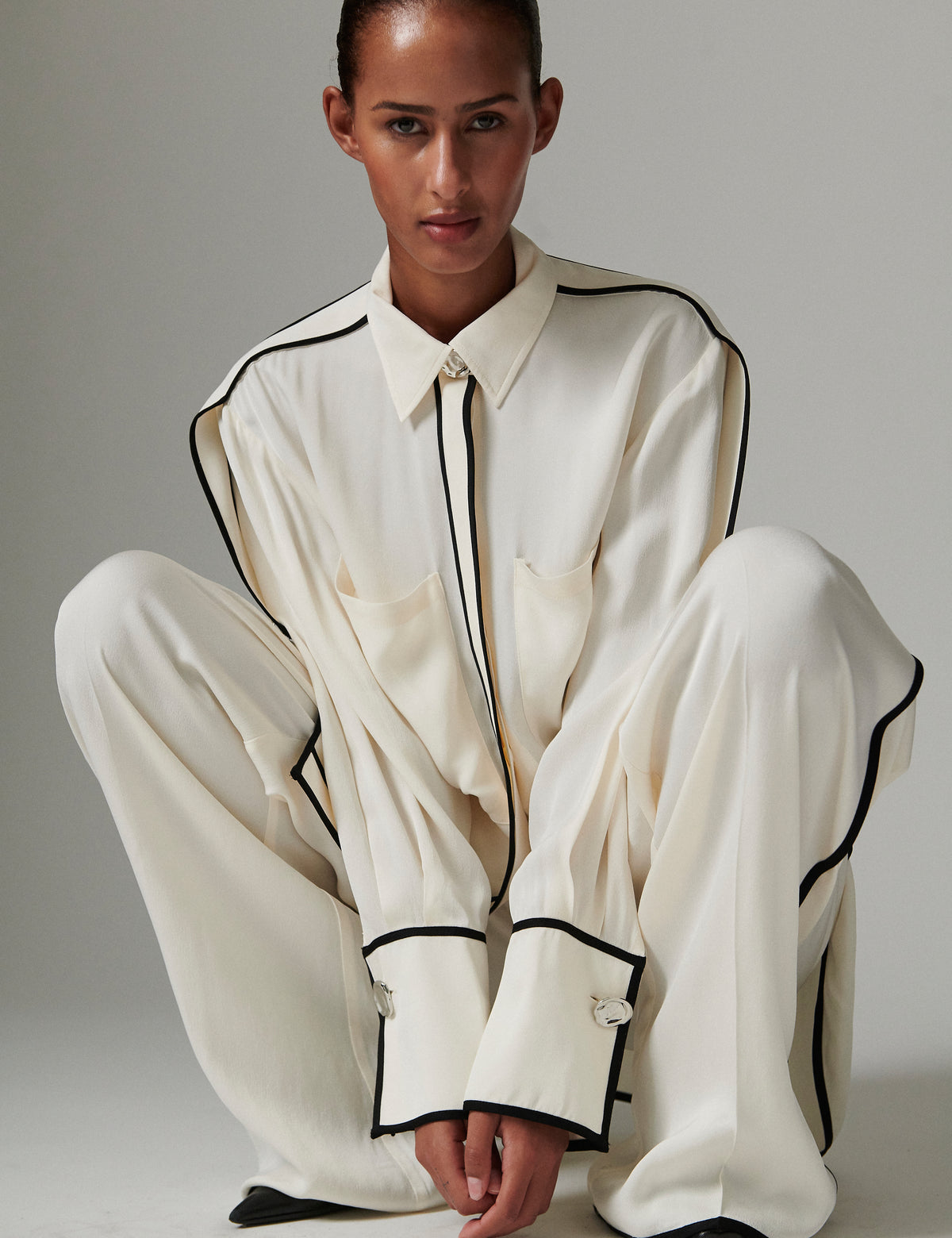 DAY Birger ét Mikkelsen Stello - Matte Crepe - Skjorte Shirts & Blouses 110605 Jet Stream