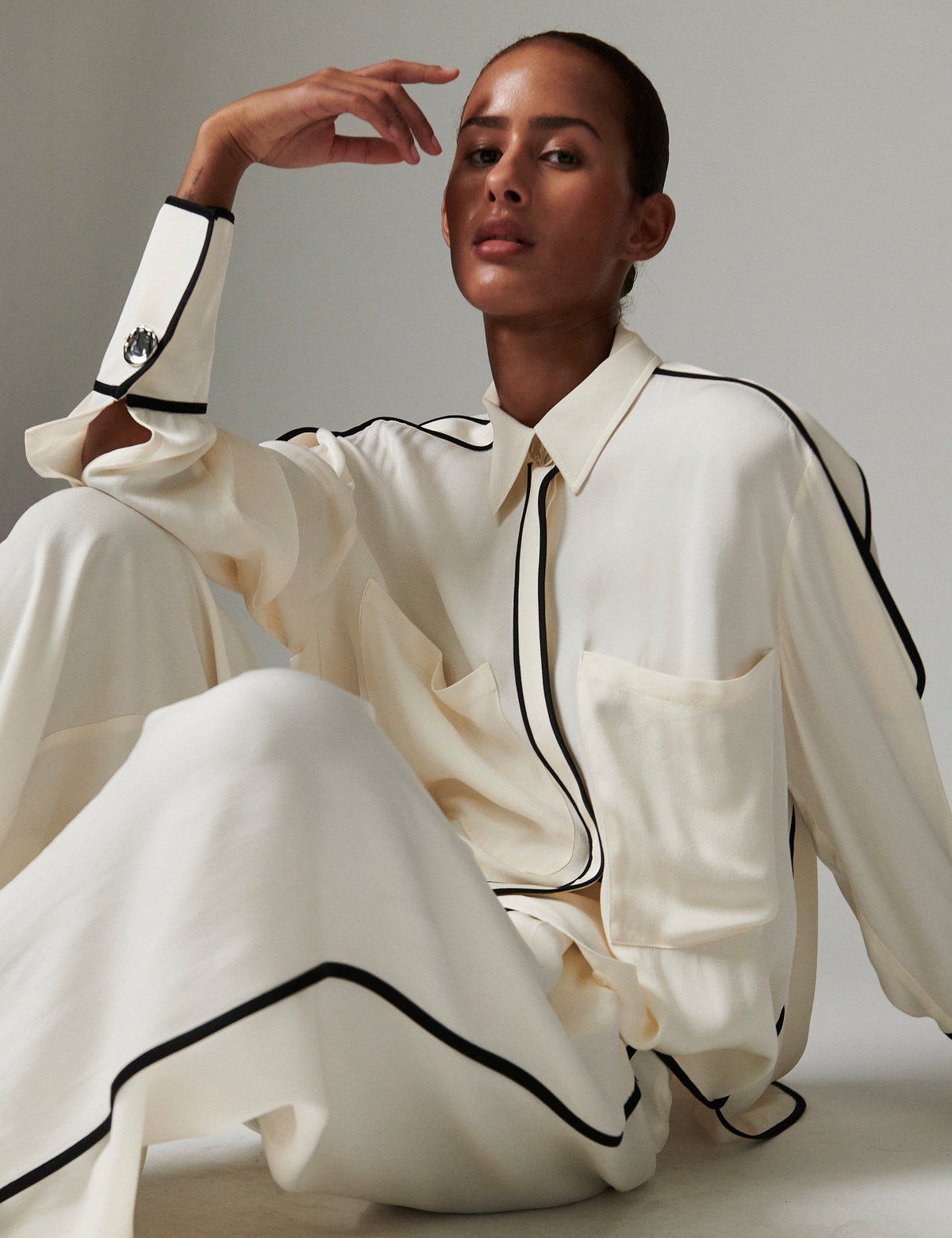 DAY Birger ét Mikkelsen Stello - Matte Crepe - Skjorte Shirts & Blouses 110605 Jet Stream