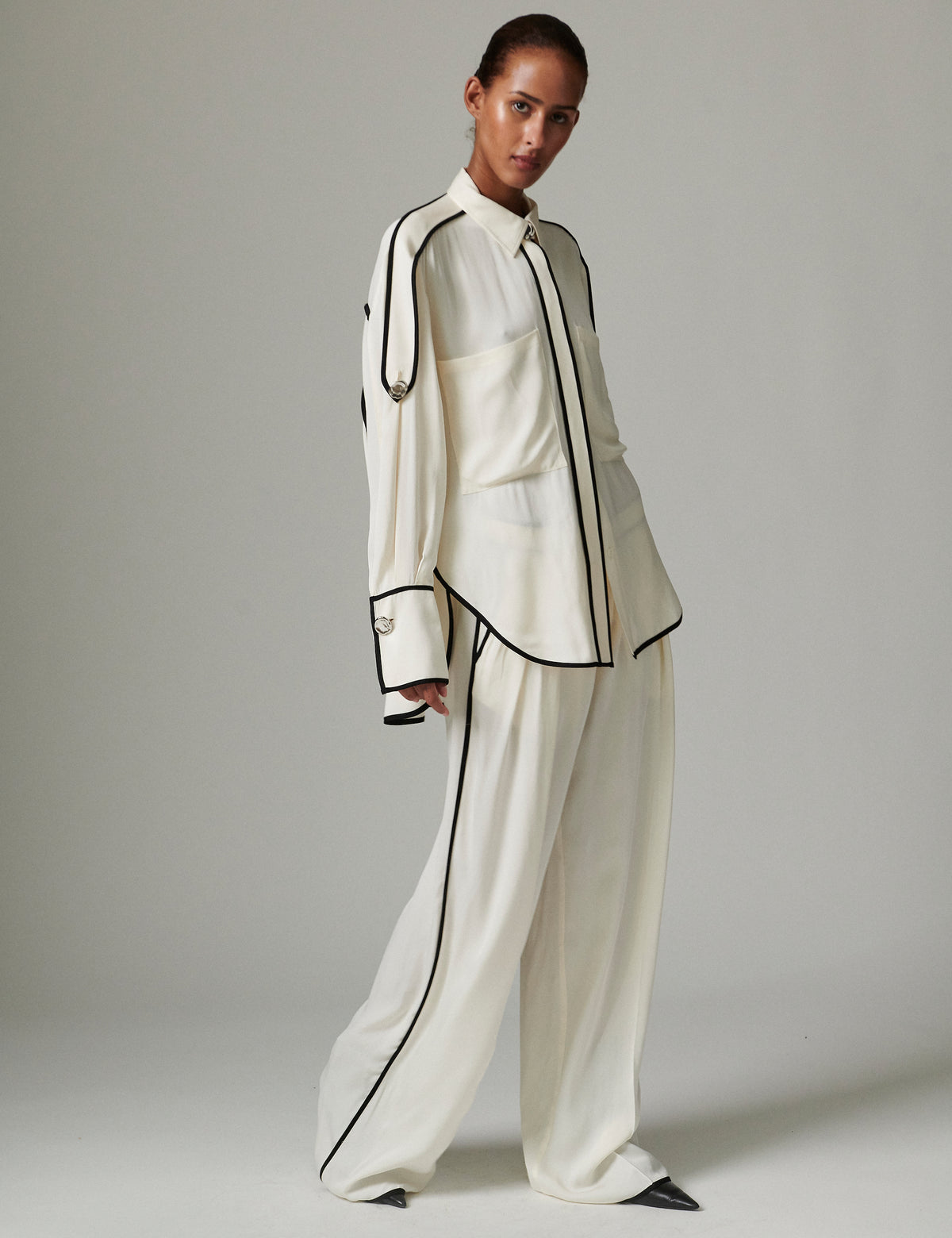 DAY Birger ét Mikkelsen Stello - Matte Crepe - Skjorte Shirts & Blouses 110605 Jet Stream