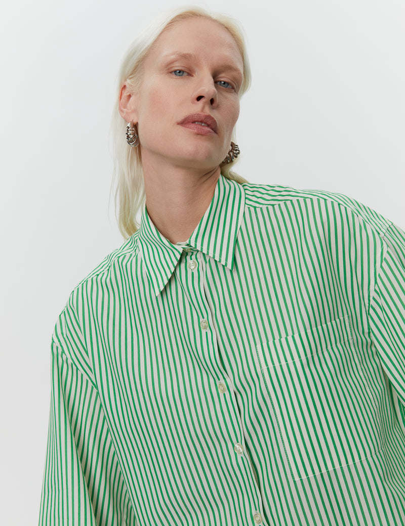 DAY Birger ét Mikkelsen Tan - Daily Classic Stripe Shirts & Blouses 176153 FERN GREEN