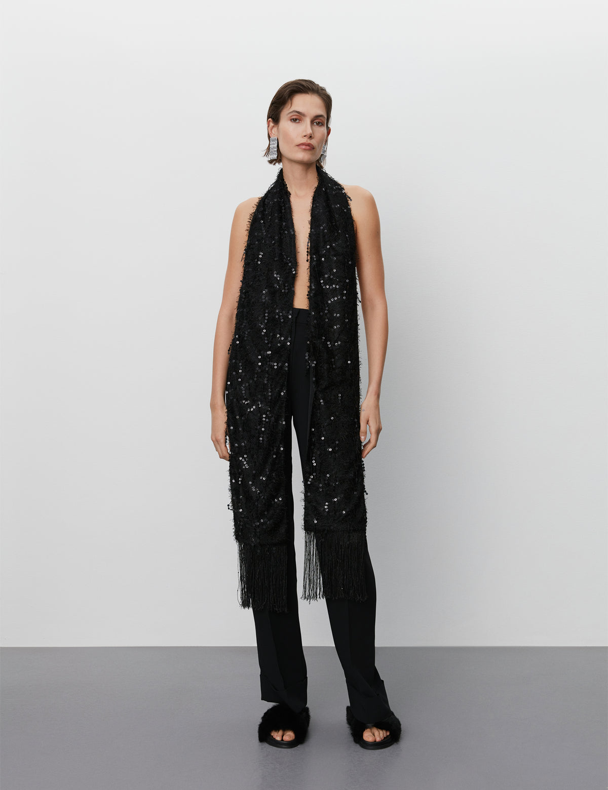 DAY Birger ét Mikkelsen Teagan - Sparkling Texture Tørklæde 190303 Black