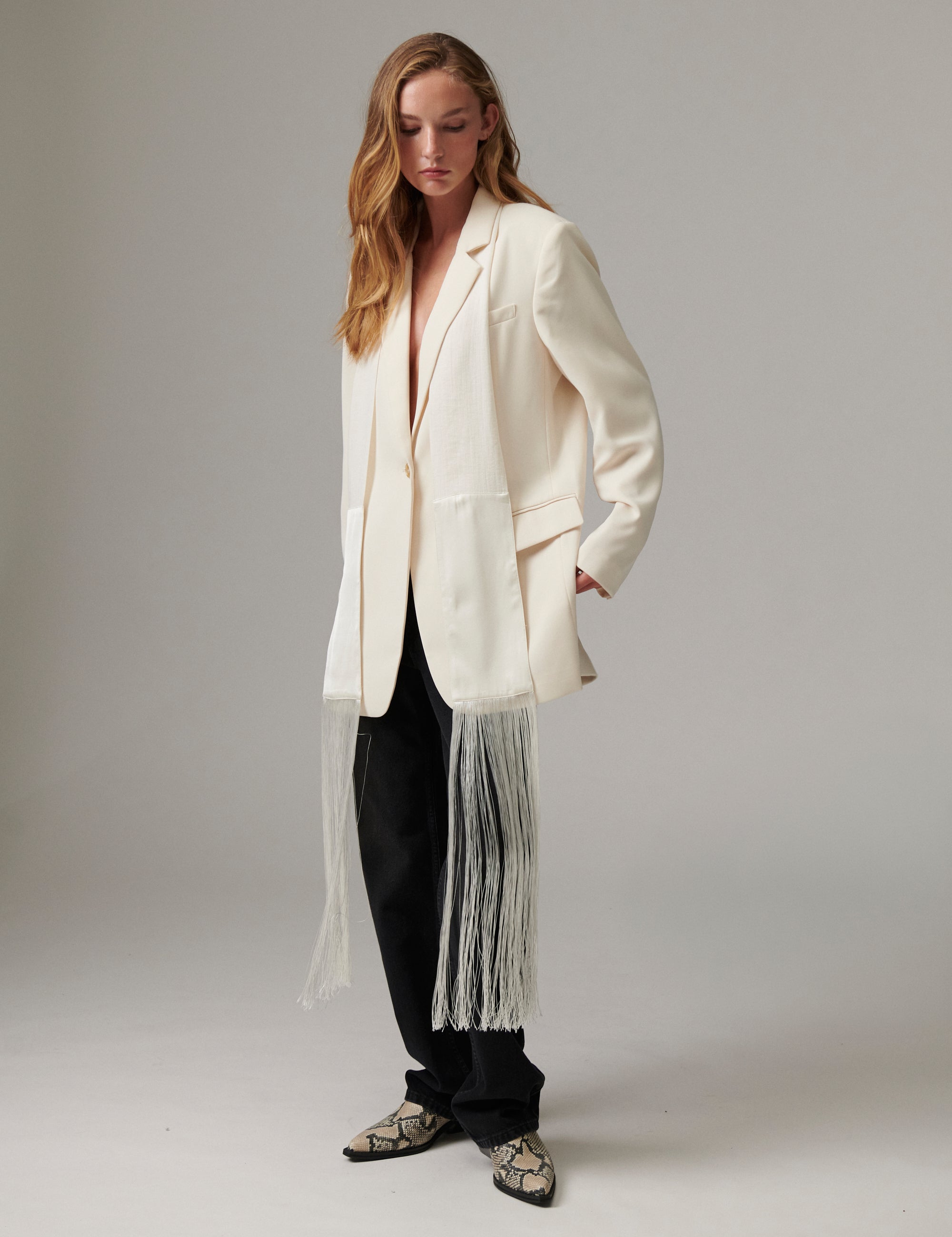 DAY Birger ét Mikkelsen Tory - Contrast Linen - Tørklæde Tørklæde 110605 Jet Stream