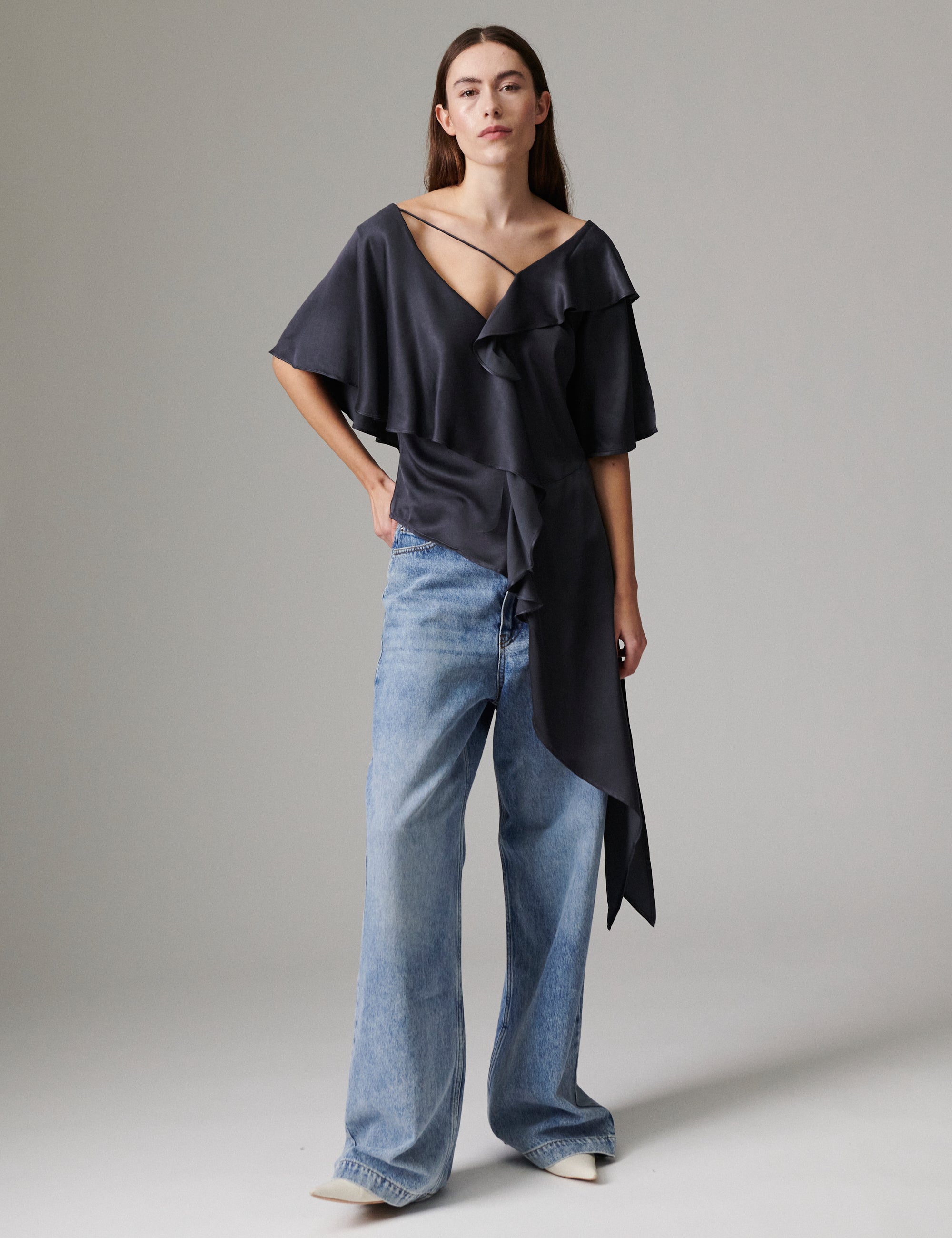 DAY Birger ét Mikkelsen Valor - Silky Touch - Bluse Bluse 194104 EBONY