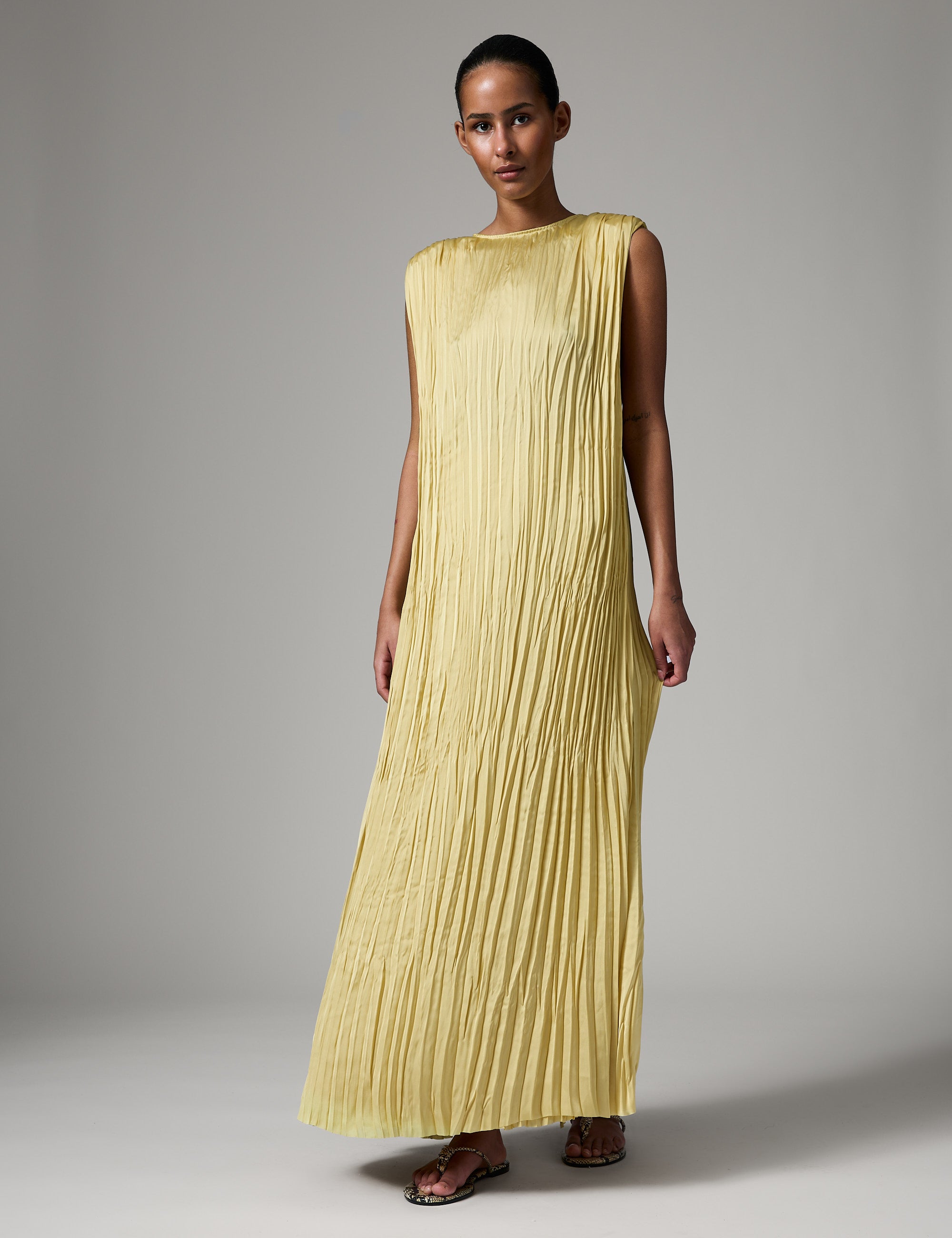 DAY Birger ét Mikkelsen Will - Crinkled surface Kjole 130922 Straw