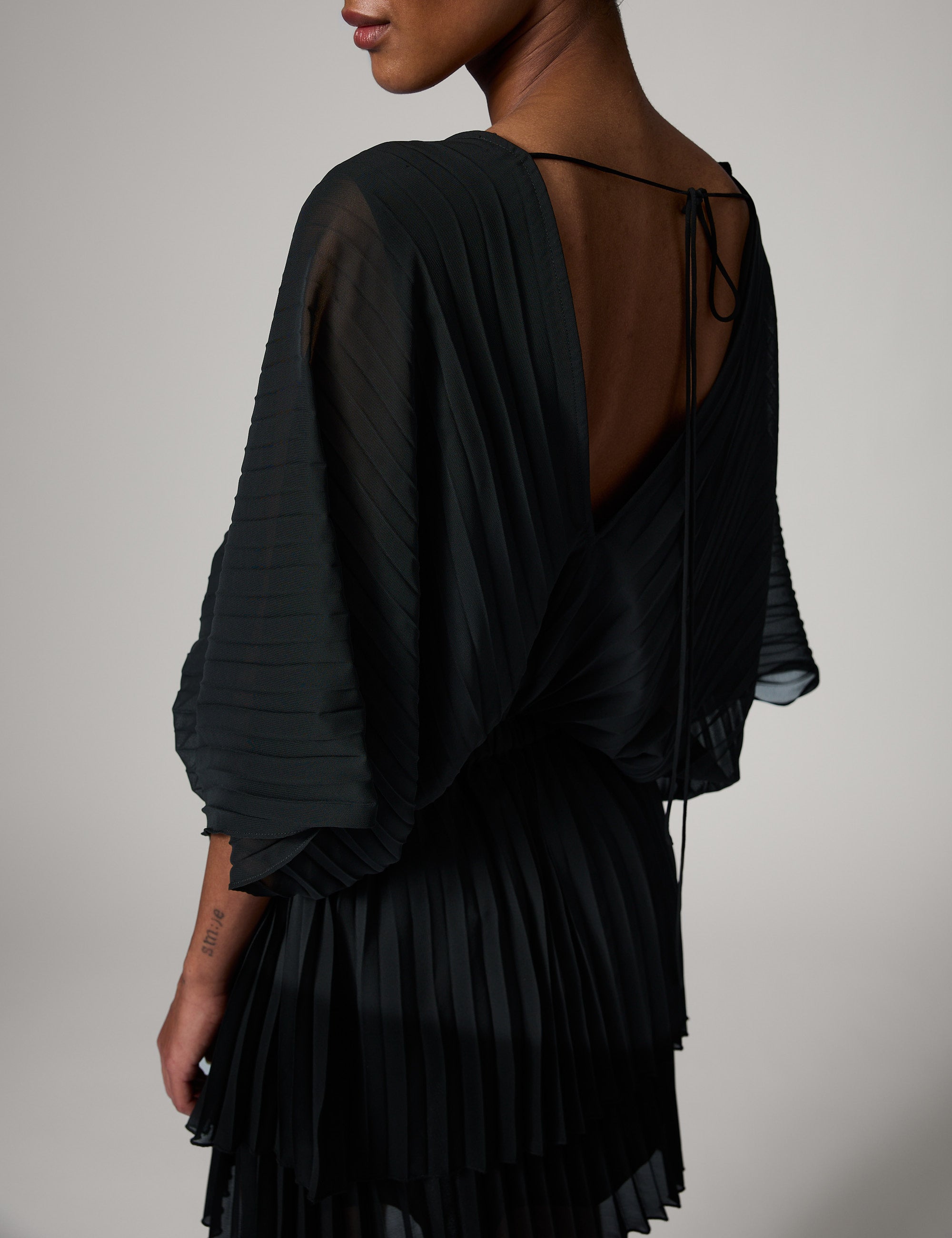 DAY Birger ét Mikkelsen Young - Chiffon Plisse Kjole 190303 Black