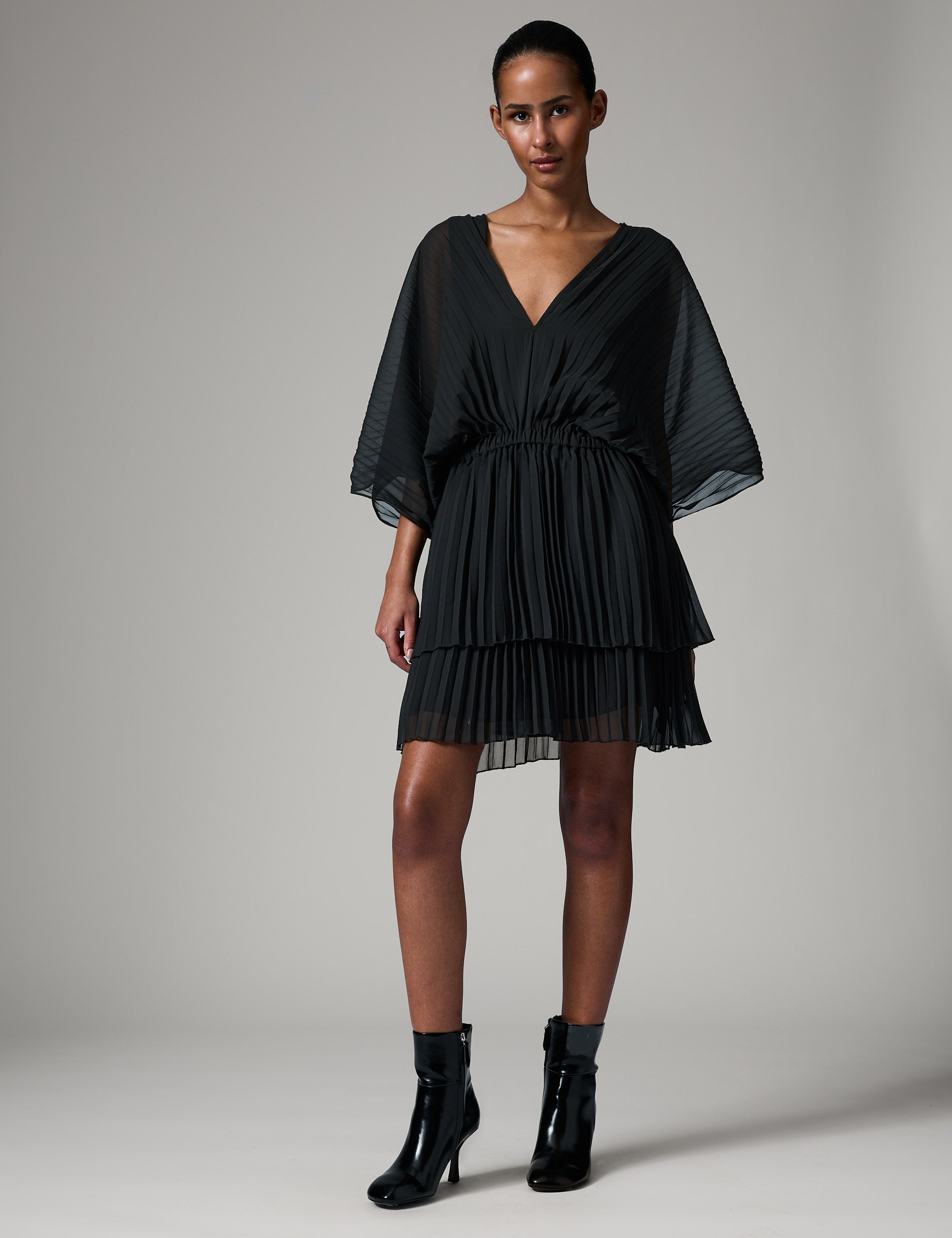 DAY Birger ét Mikkelsen Young - Chiffon Plisse Kjole 190303 Black